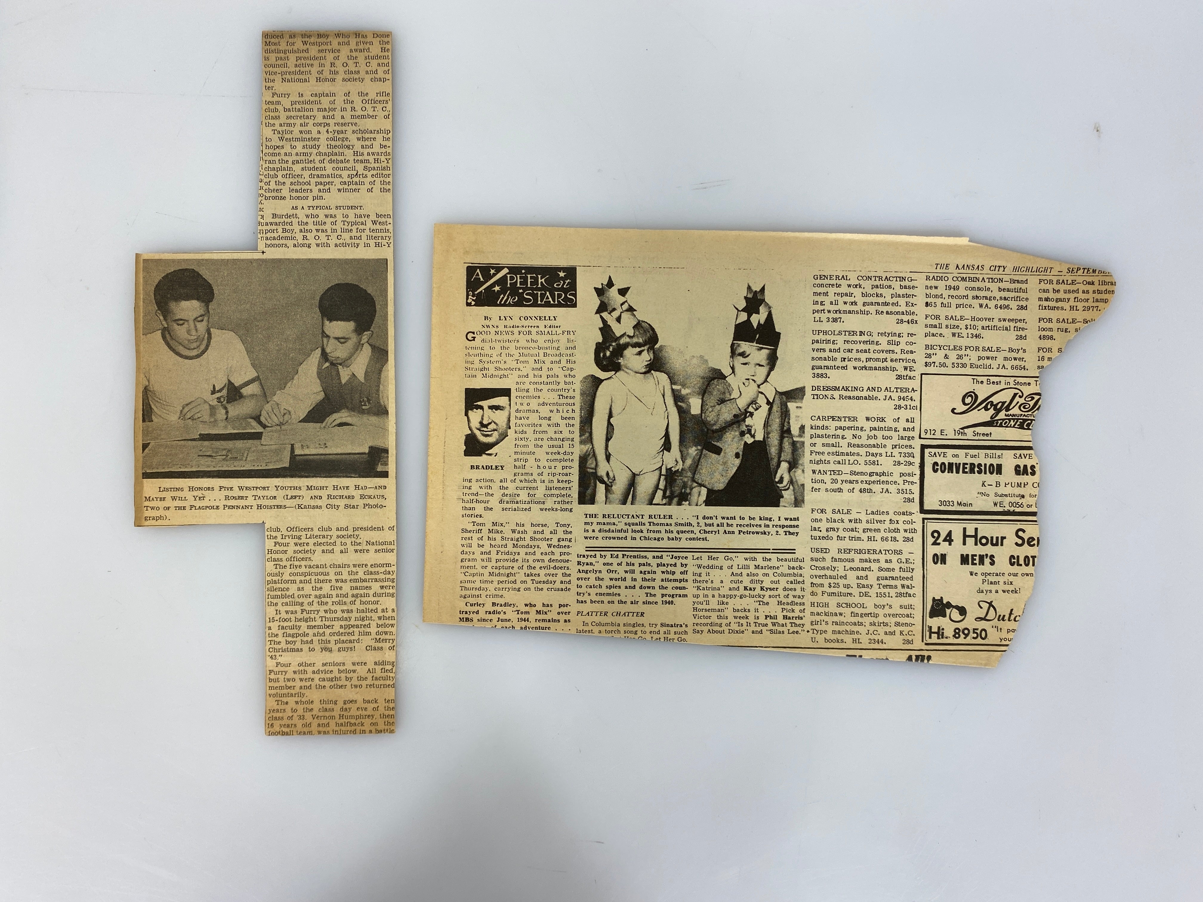1944 Westport High School Yearbook Kansas City Missouri HC w Ephemera