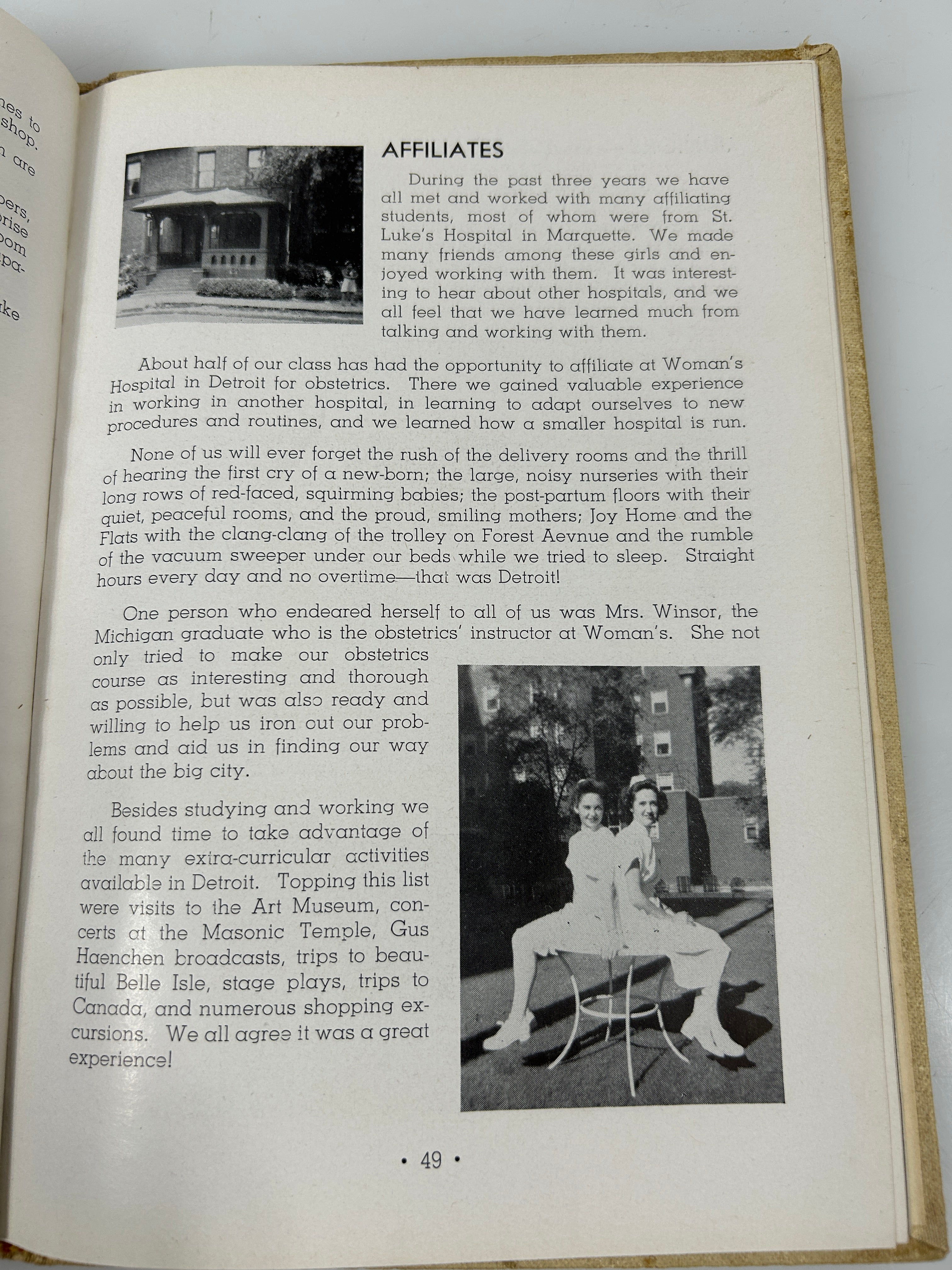 1945 "Scalpel" University of Michigan School of Nursing Yearbook