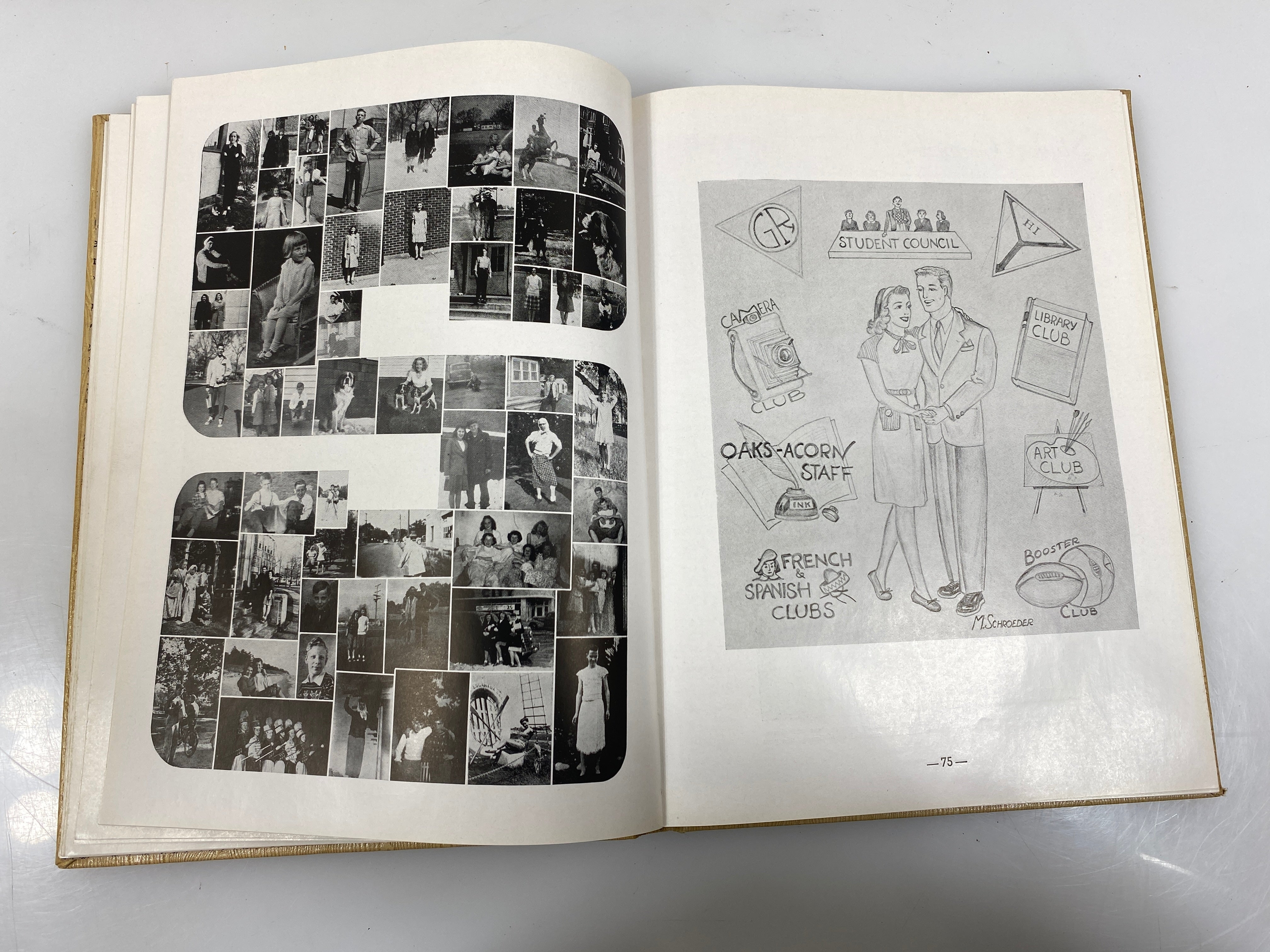 1946 "The Oaks" Muskegon Heights High School Yearbook Michigan HC