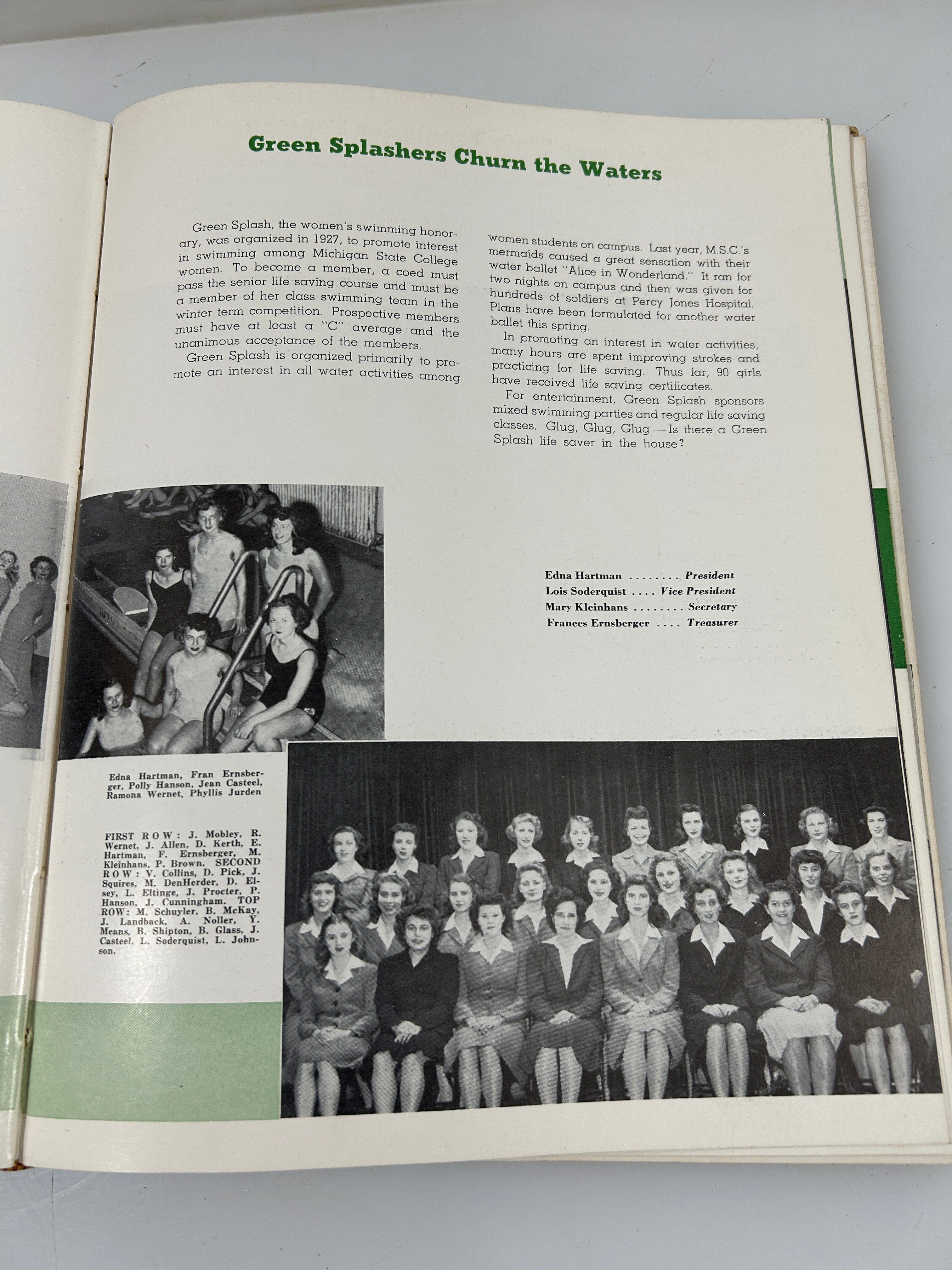 1946 "Wolverine" Michigan State College Yearbook  Separated Cover HC