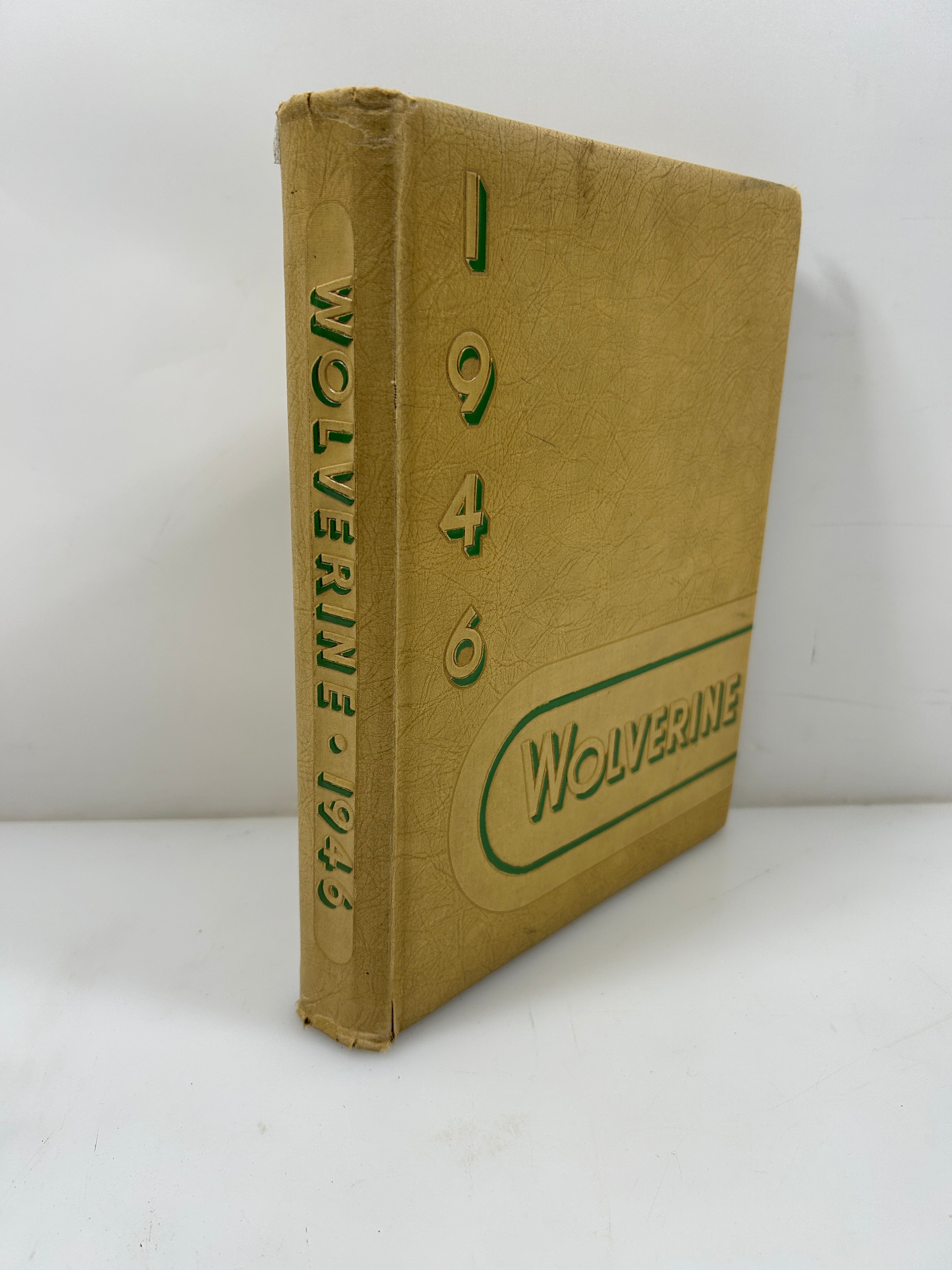 1946 "Wolverine" Michigan State College Yearbook  Separated Cover HC