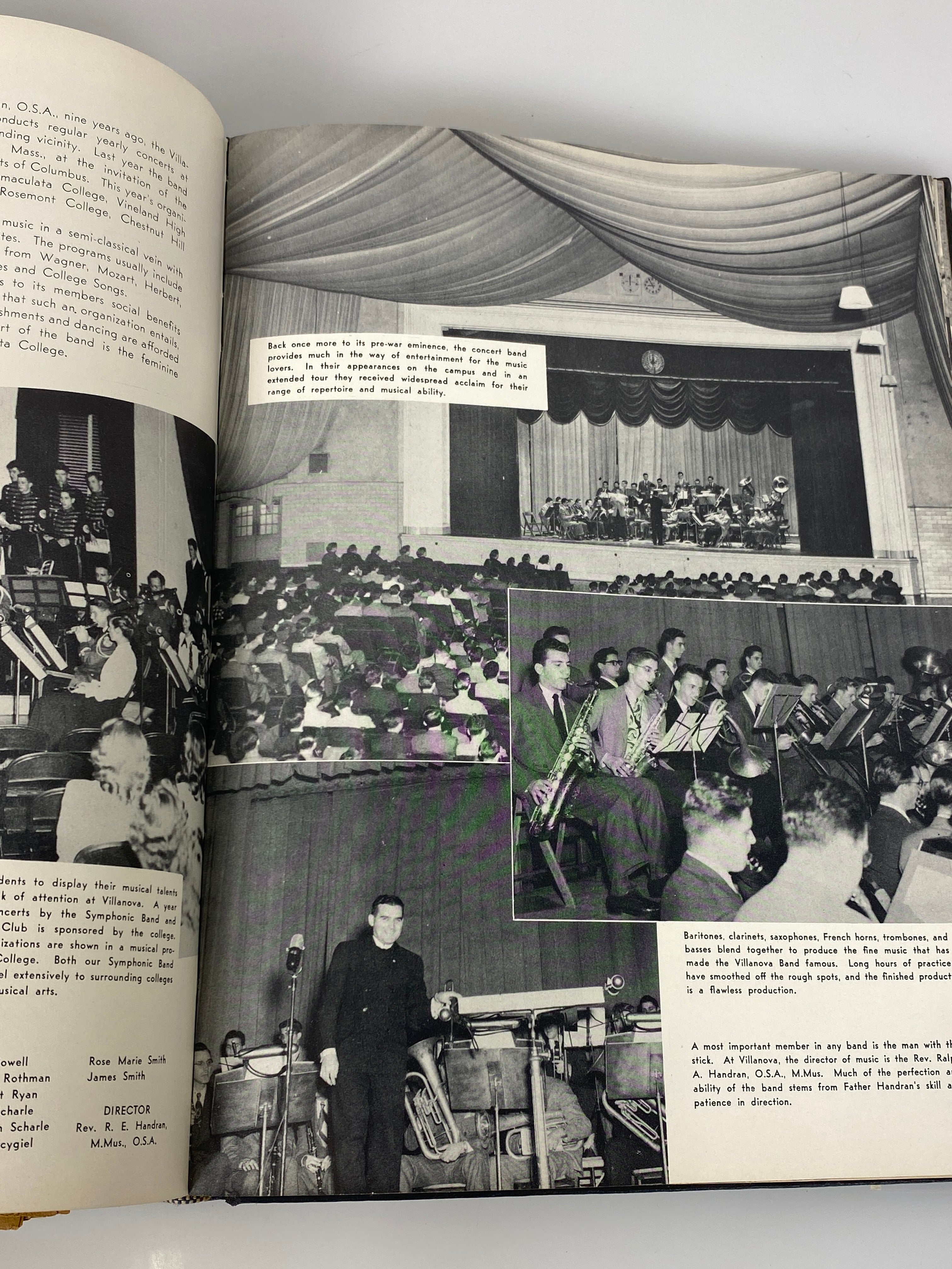 1948 Villanova College Yearbook " The Belle Air" Villanova PA with Ephemera HC