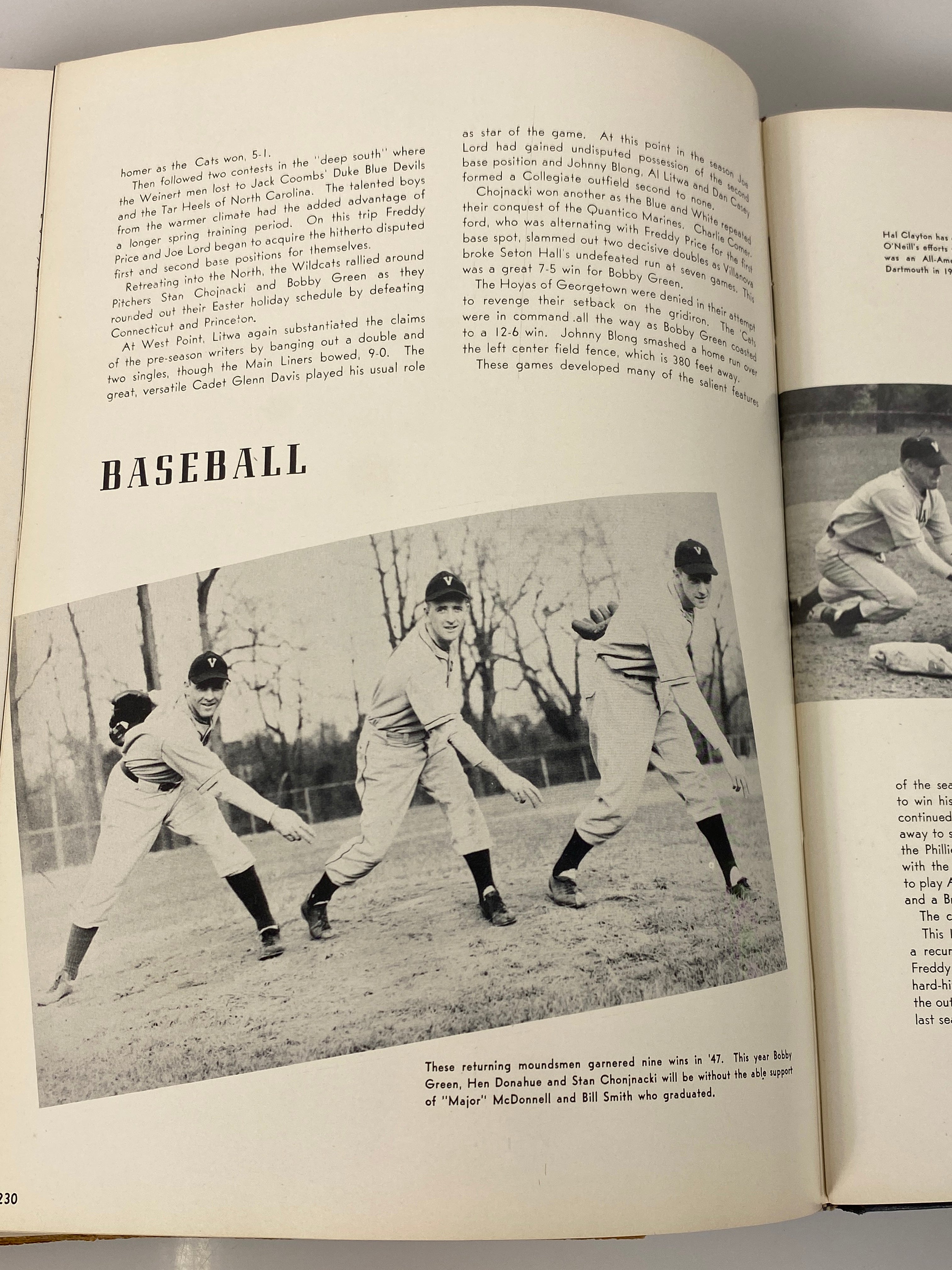 1948 Villanova College Yearbook " The Belle Air" Villanova PA with Ephemera HC