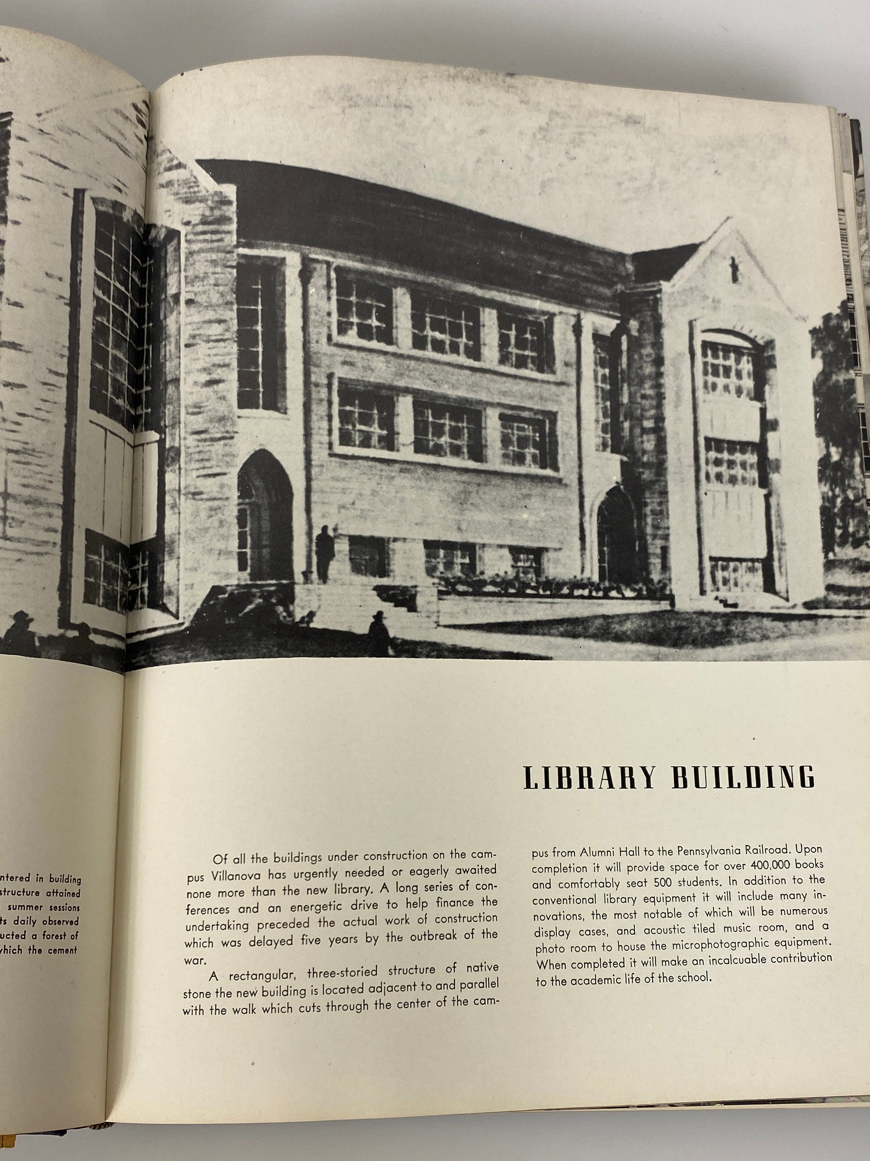 1948 Villanova College Yearbook " The Belle Air" Villanova PA with Ephemera HC