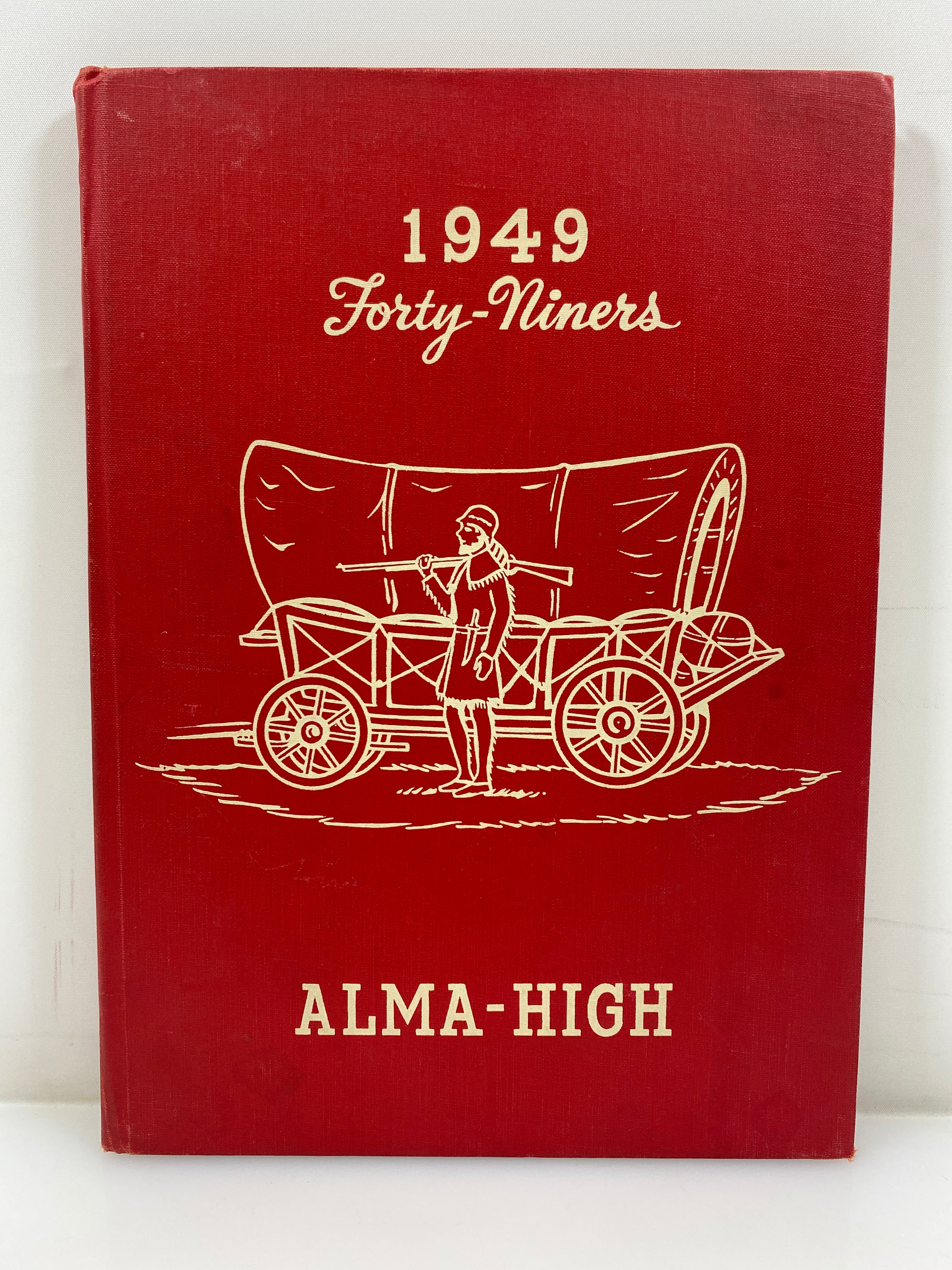 1949 Alma High School Yearbook "Forty-Niners" Alma Michigan HC