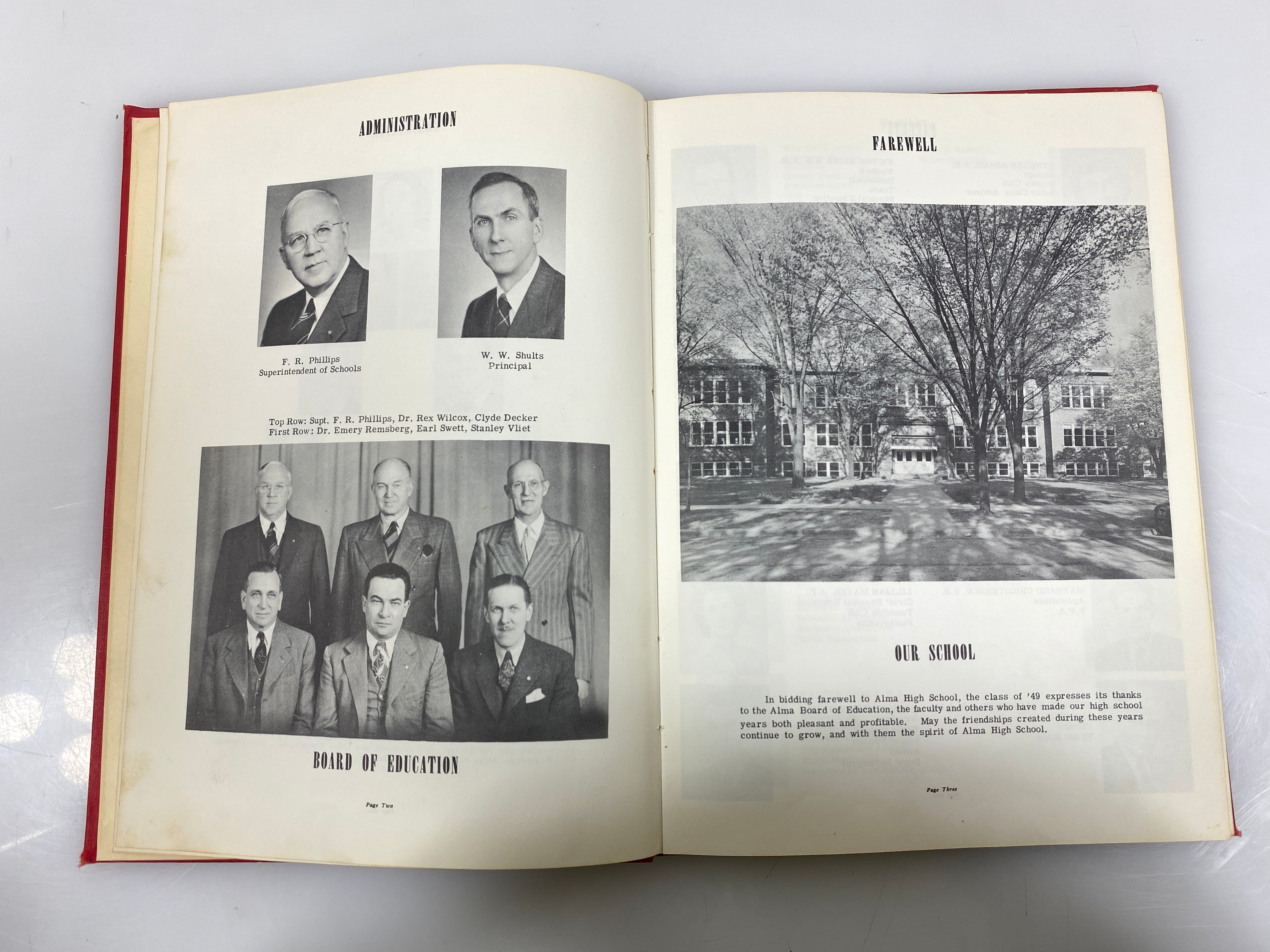 1949 Alma High School Yearbook "Forty-Niners" Alma Michigan HC