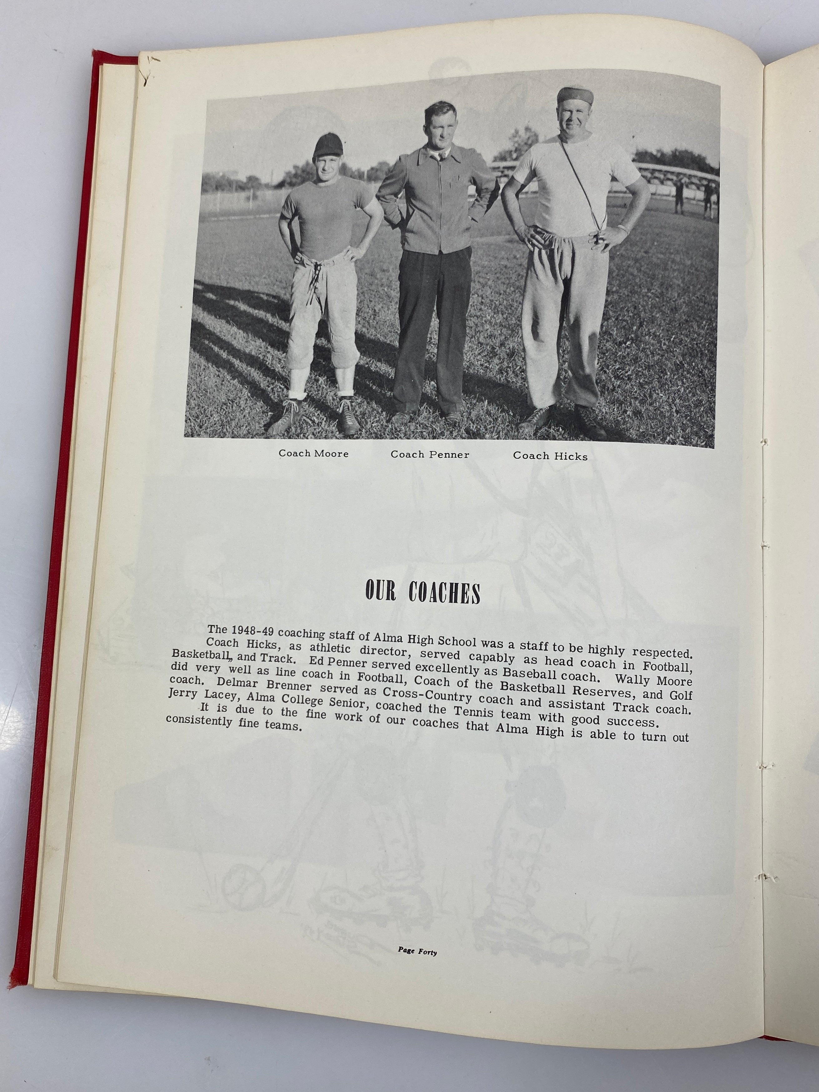 1949 Alma High School Yearbook "Forty-Niners" Alma Michigan HC