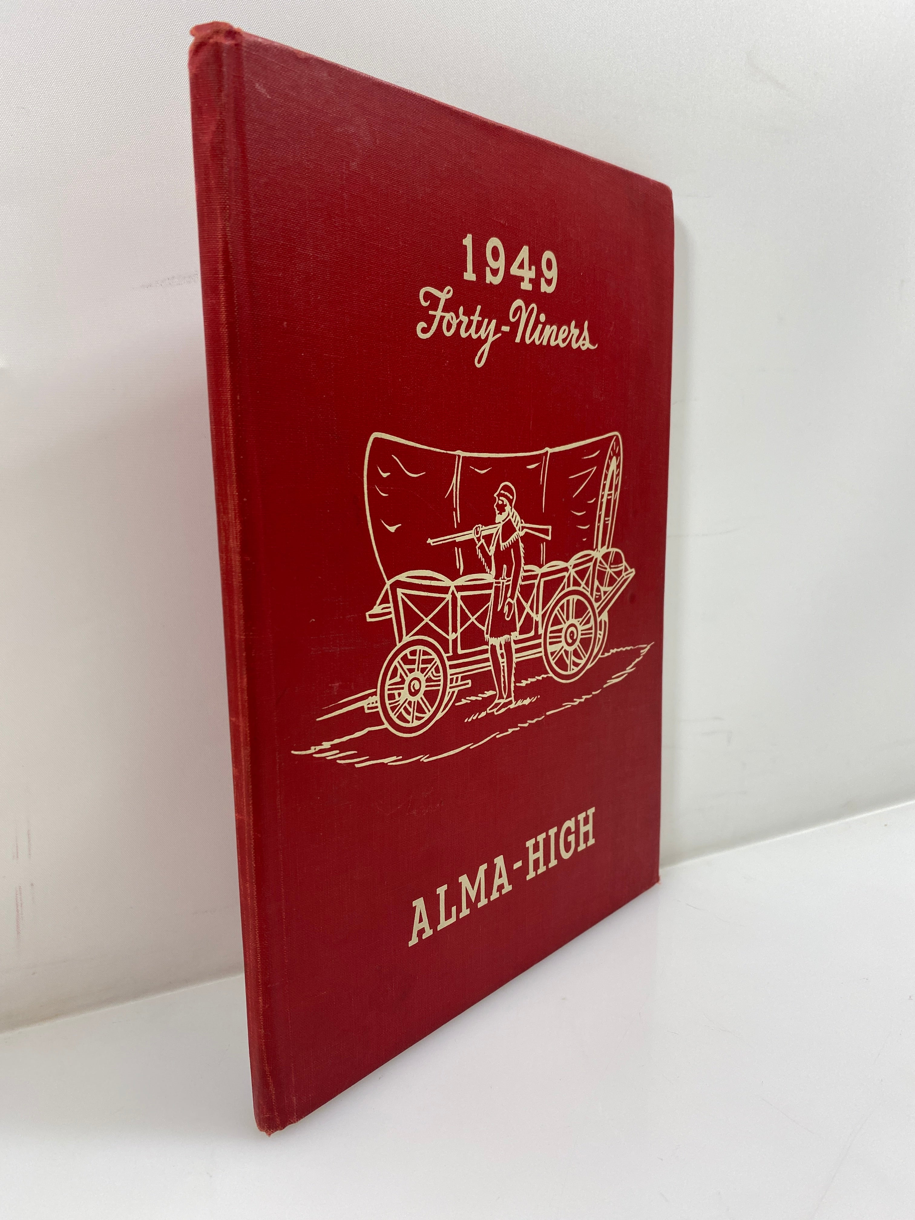 1949 Alma High School Yearbook "Forty-Niners" Alma Michigan HC