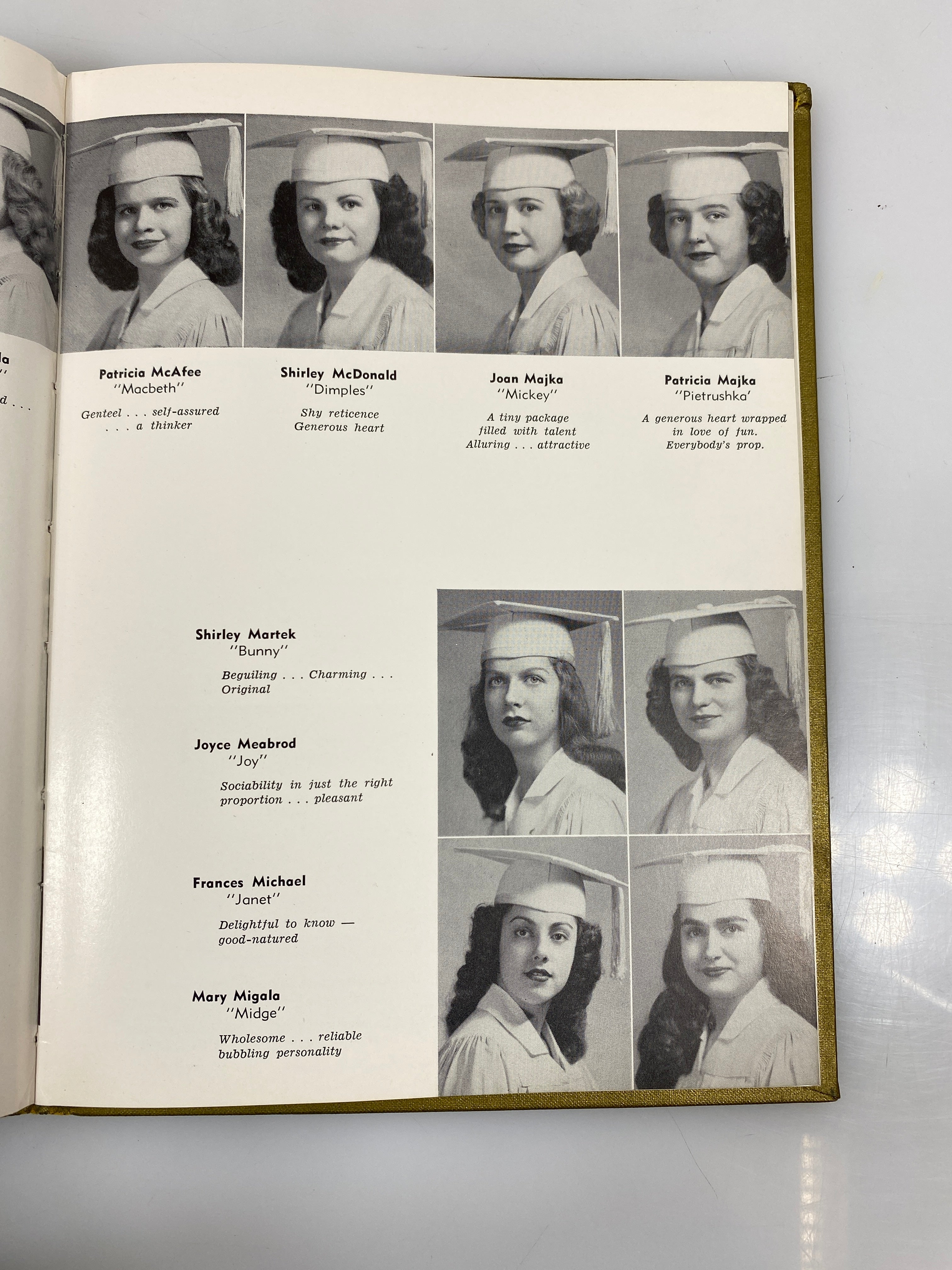 1949 Girls Catholic Central Yearbook Detroit MI HC