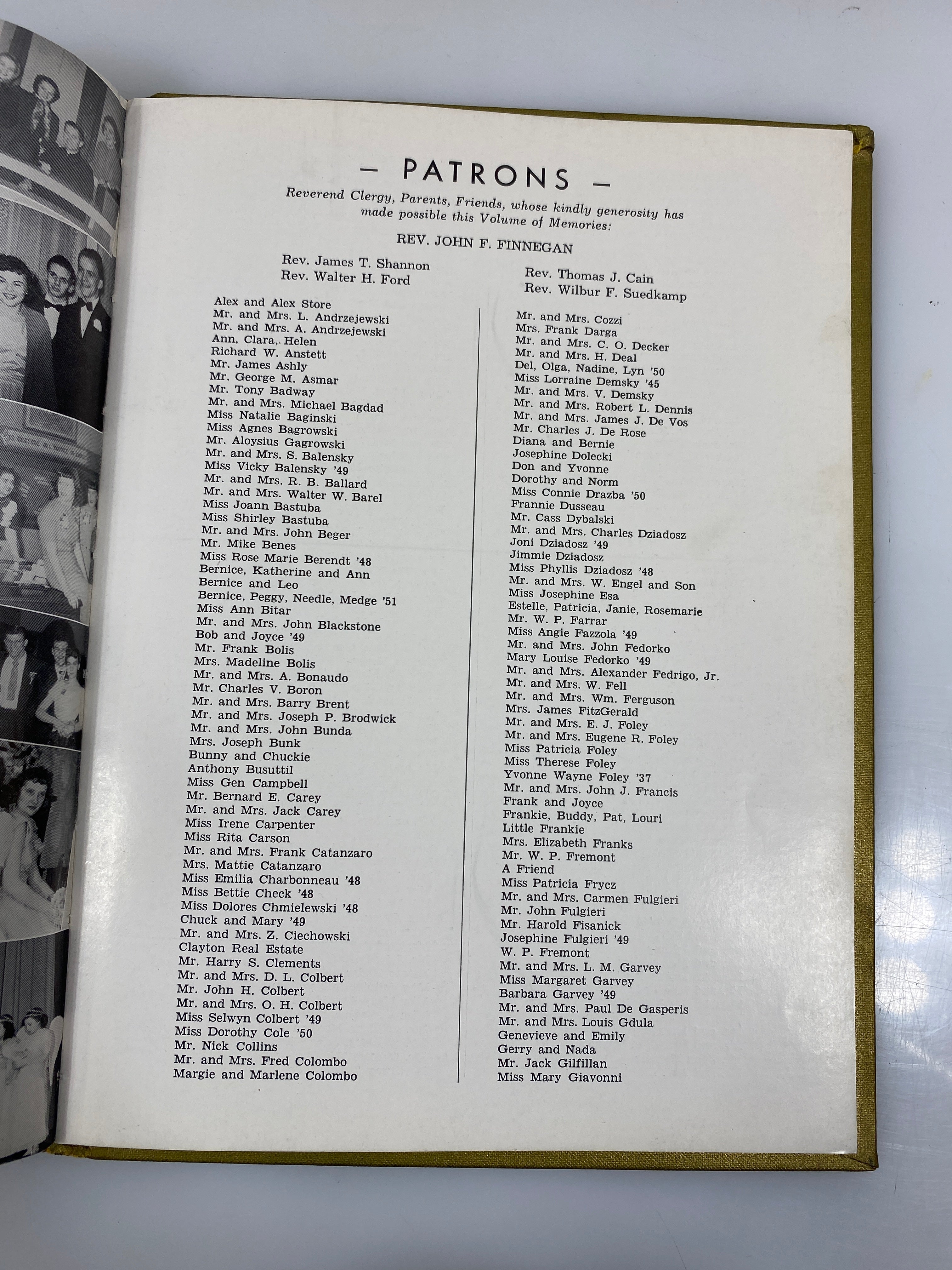 1949 Girls Catholic Central Yearbook Detroit MI HC