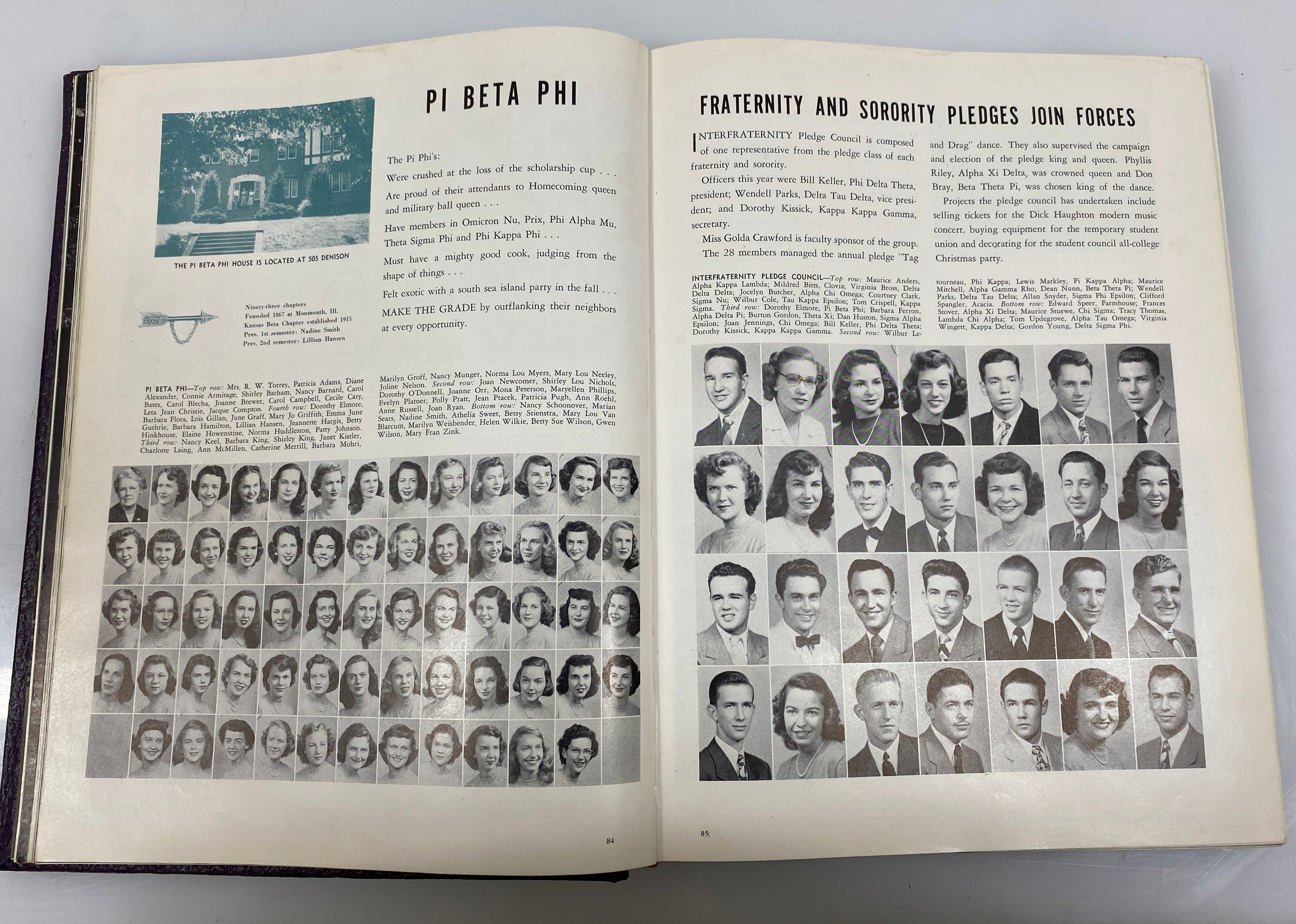 1949 Kansas State College Yearbook "The Royal Purple" HC