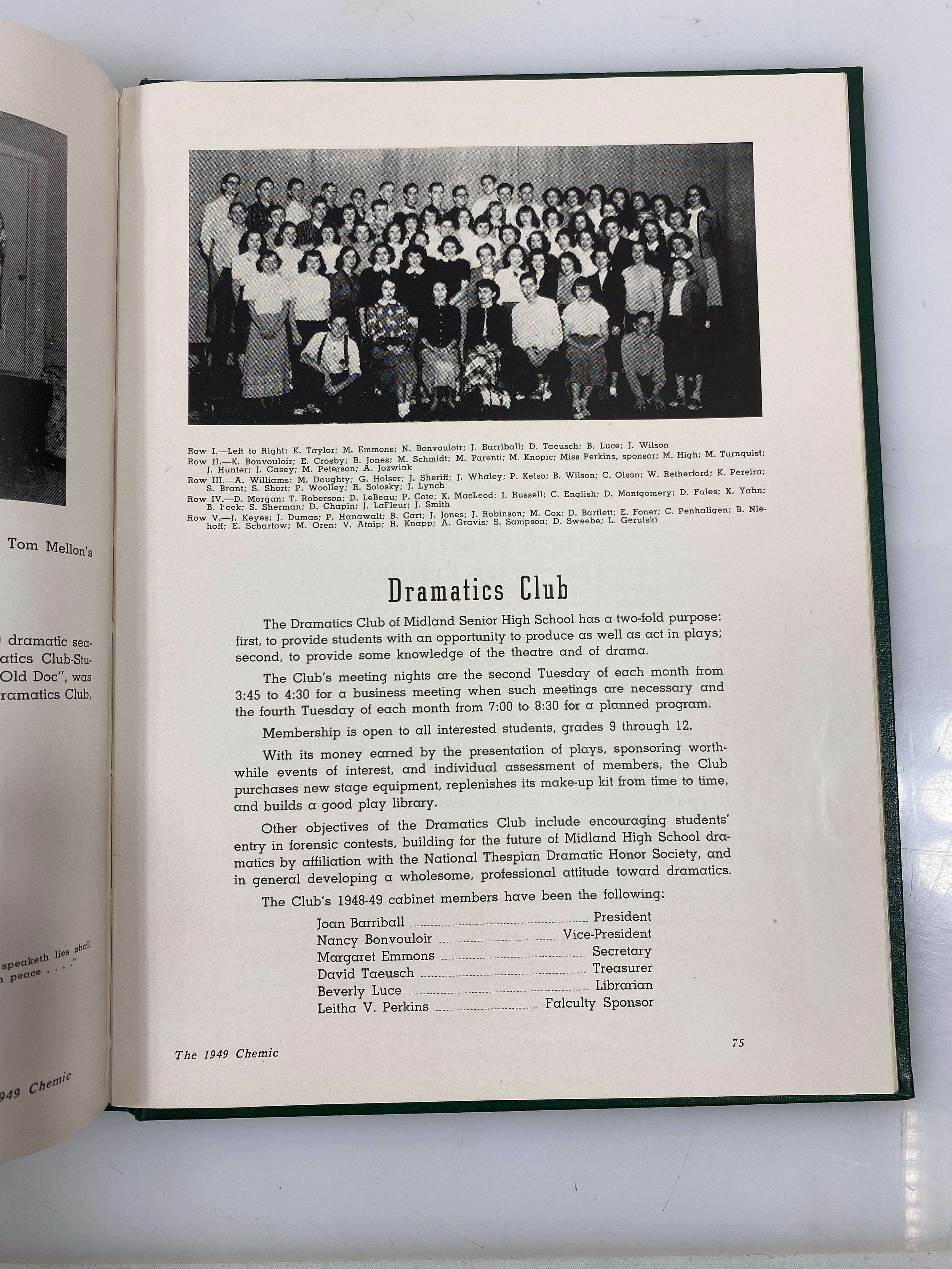 1949 Midland High School Yearbook "Chemic" Midland, MI HC