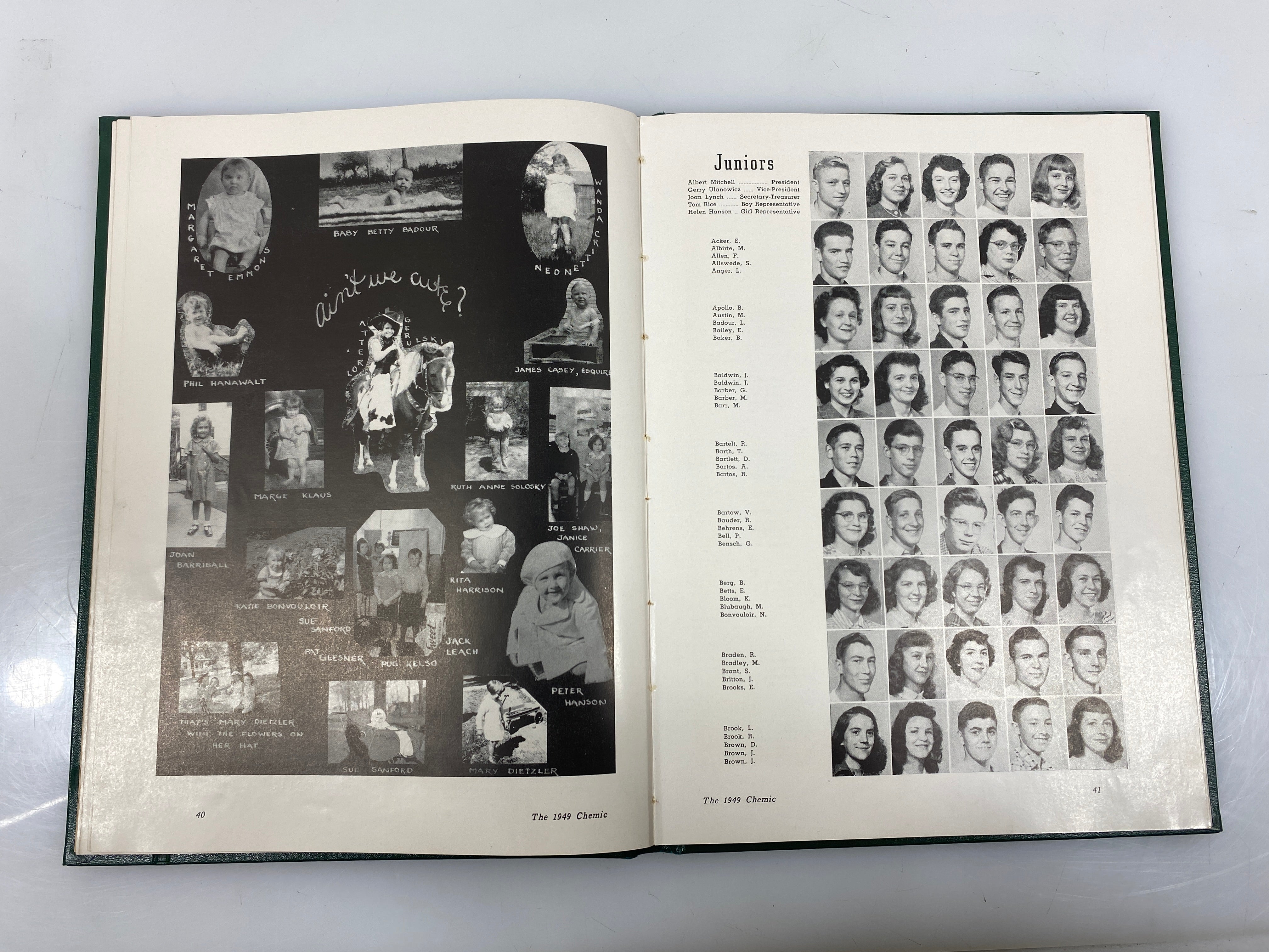 1949 Midland High School Yearbook "Chemic" Midland, MI HC
