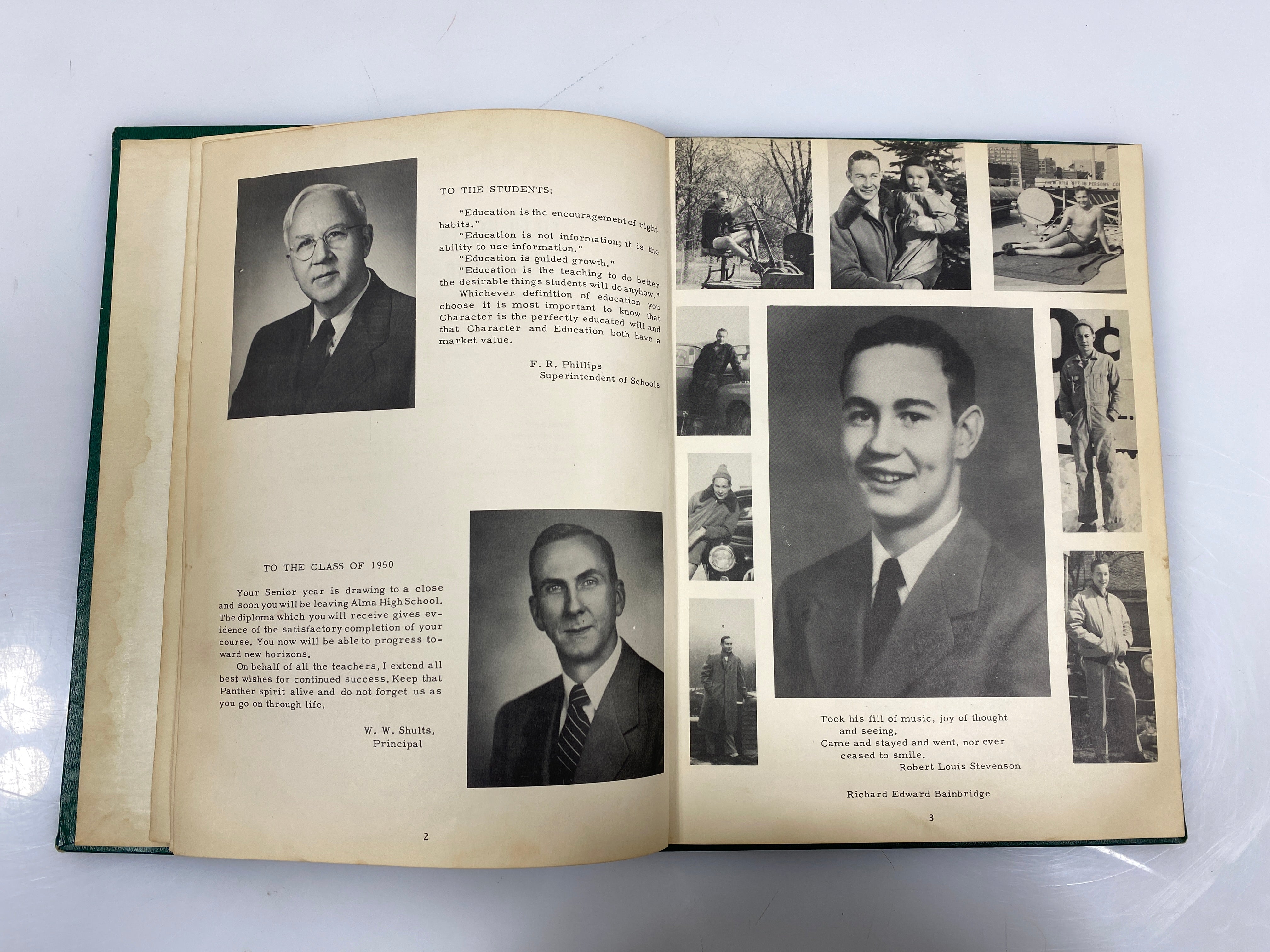 1950 "Fifty Years of Progress" Alma Senior High School Yearbook Alma MI.