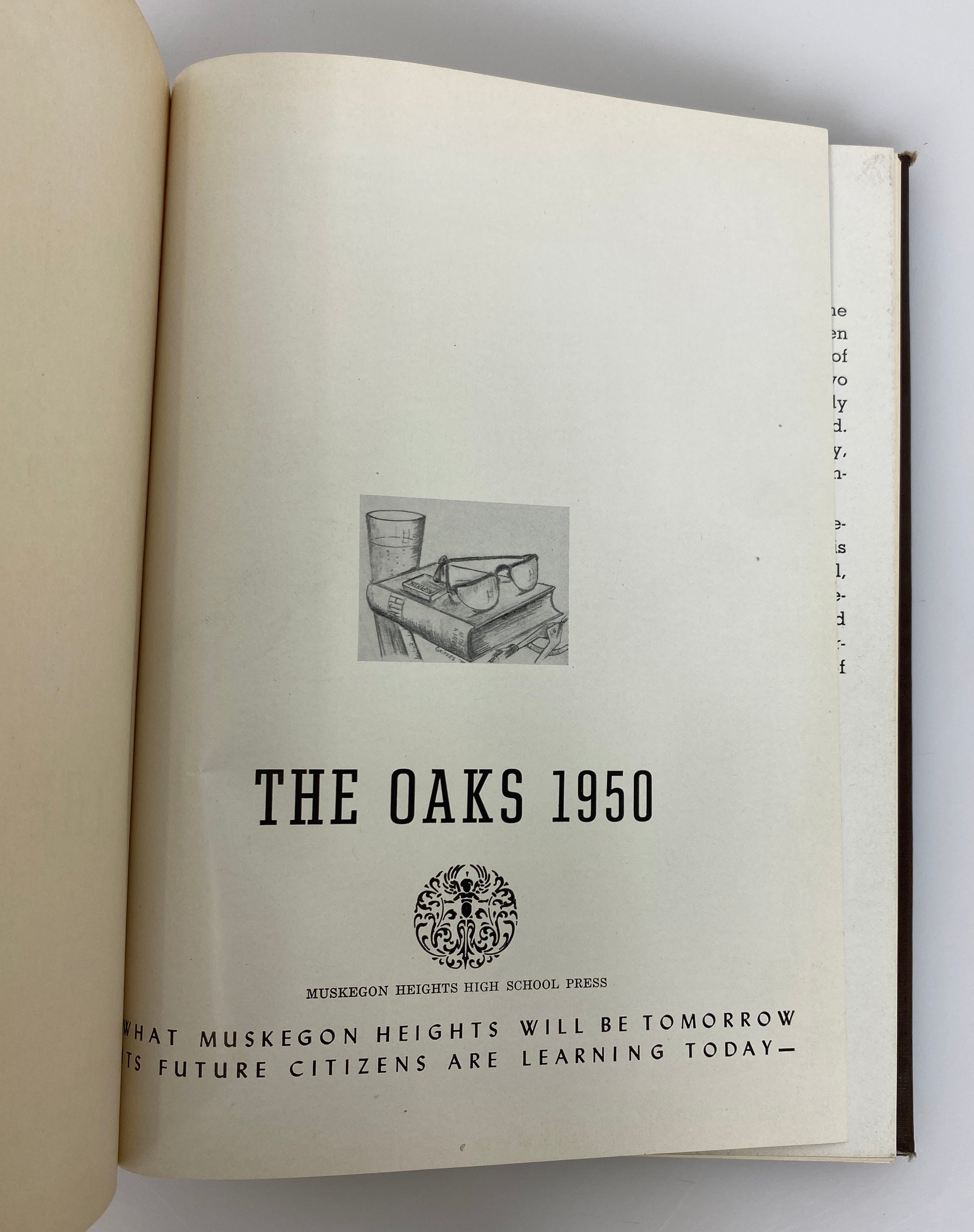 1950 Muskegon Heights High School Yearbook Michigan HC
