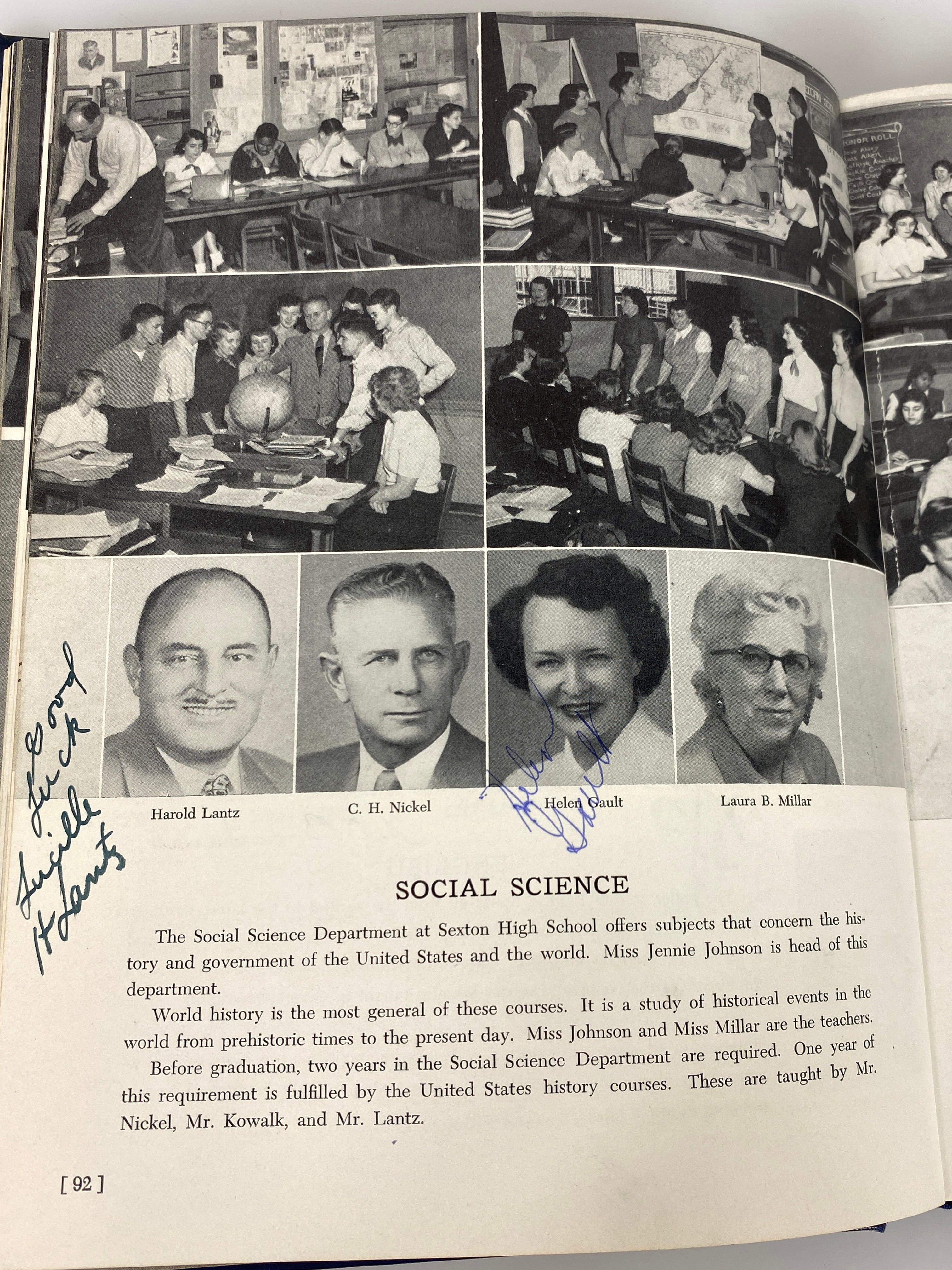 1951 J.W. Sexton High School Yearbook "Oracle" Lansing Michigan HC