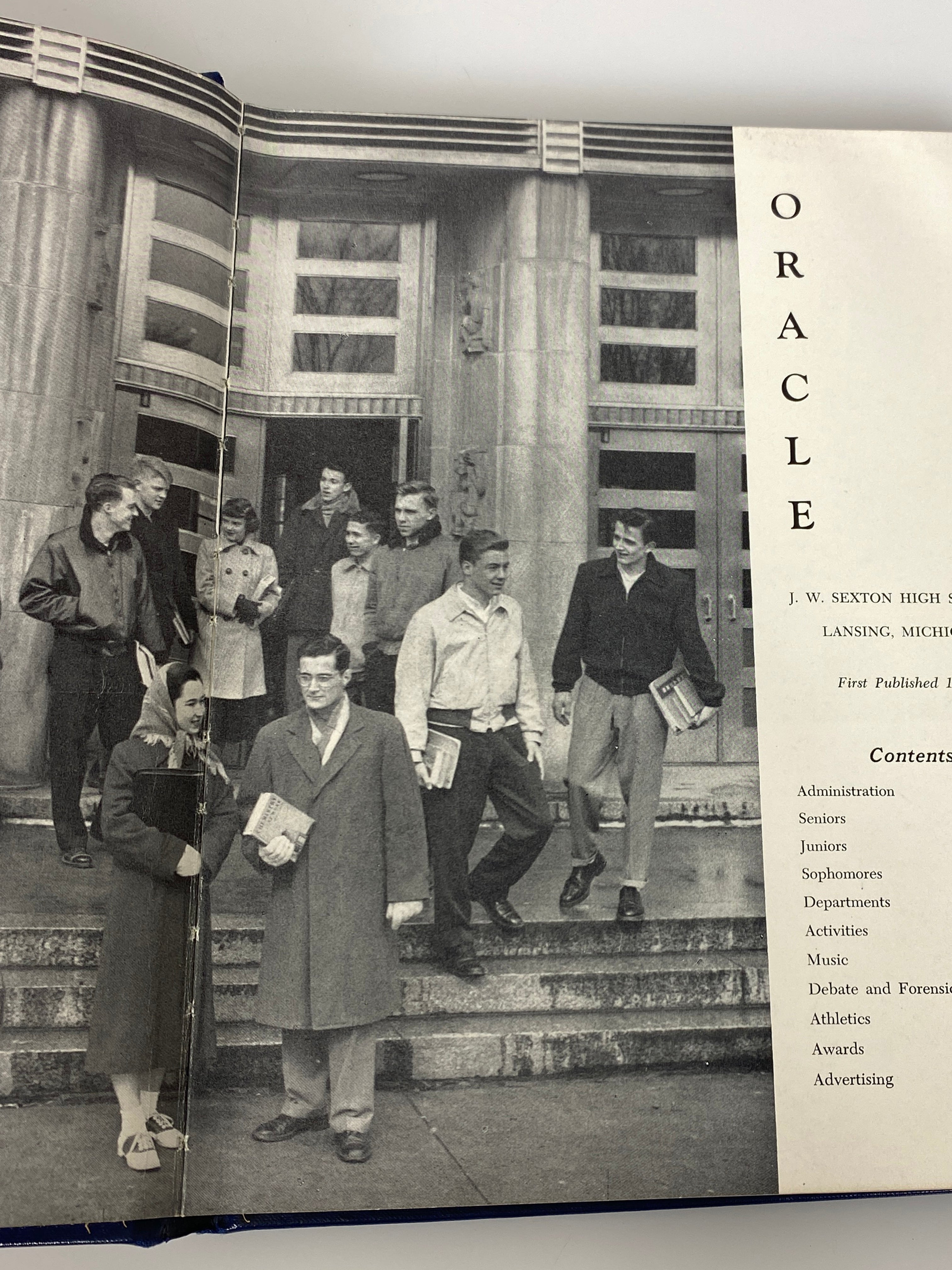 1951 J.W. Sexton High School Yearbook "Oracle" Lansing Michigan HC