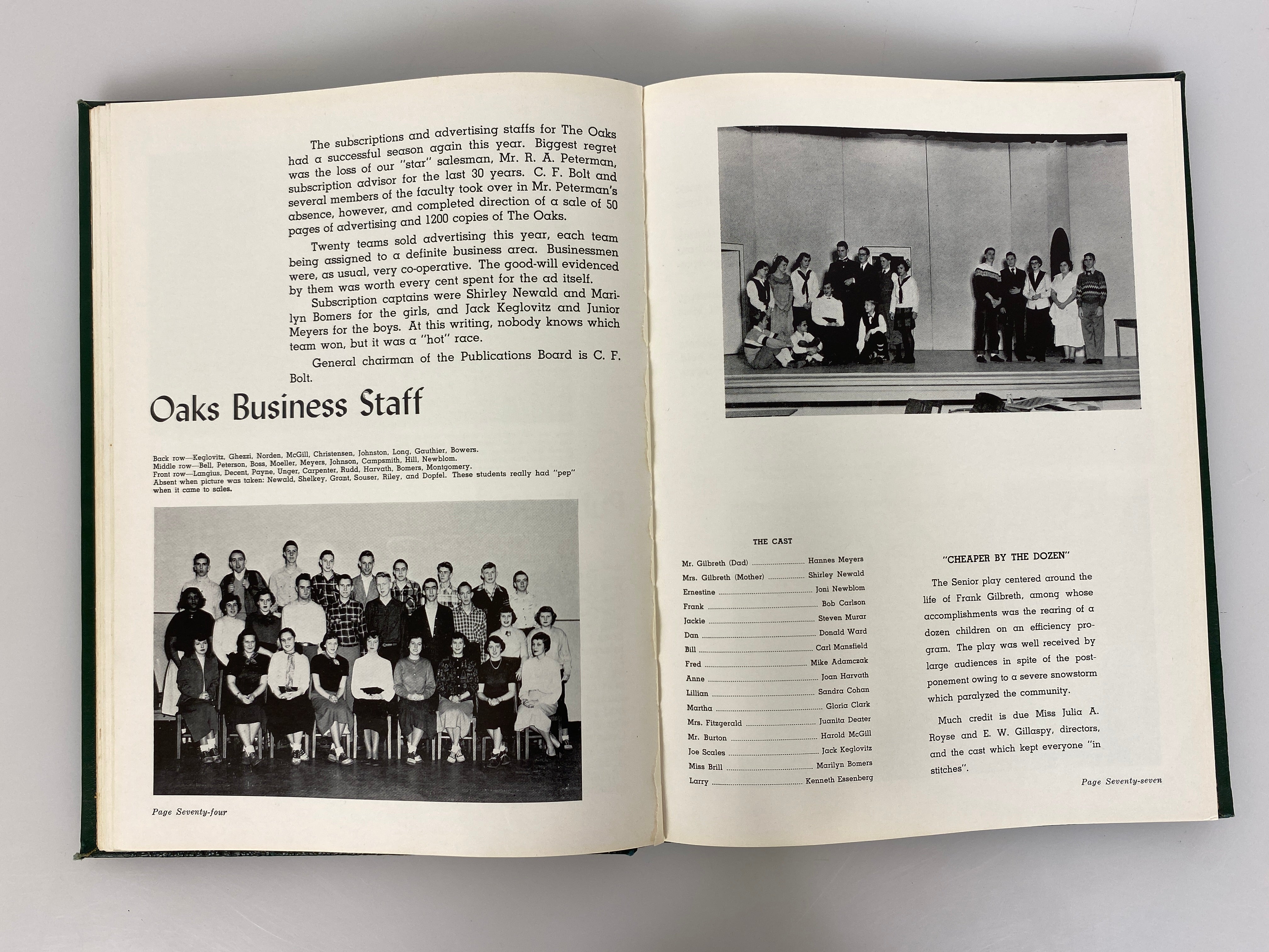 1951 Muskegon Heights High School Yearbook "The Oaks" HC
