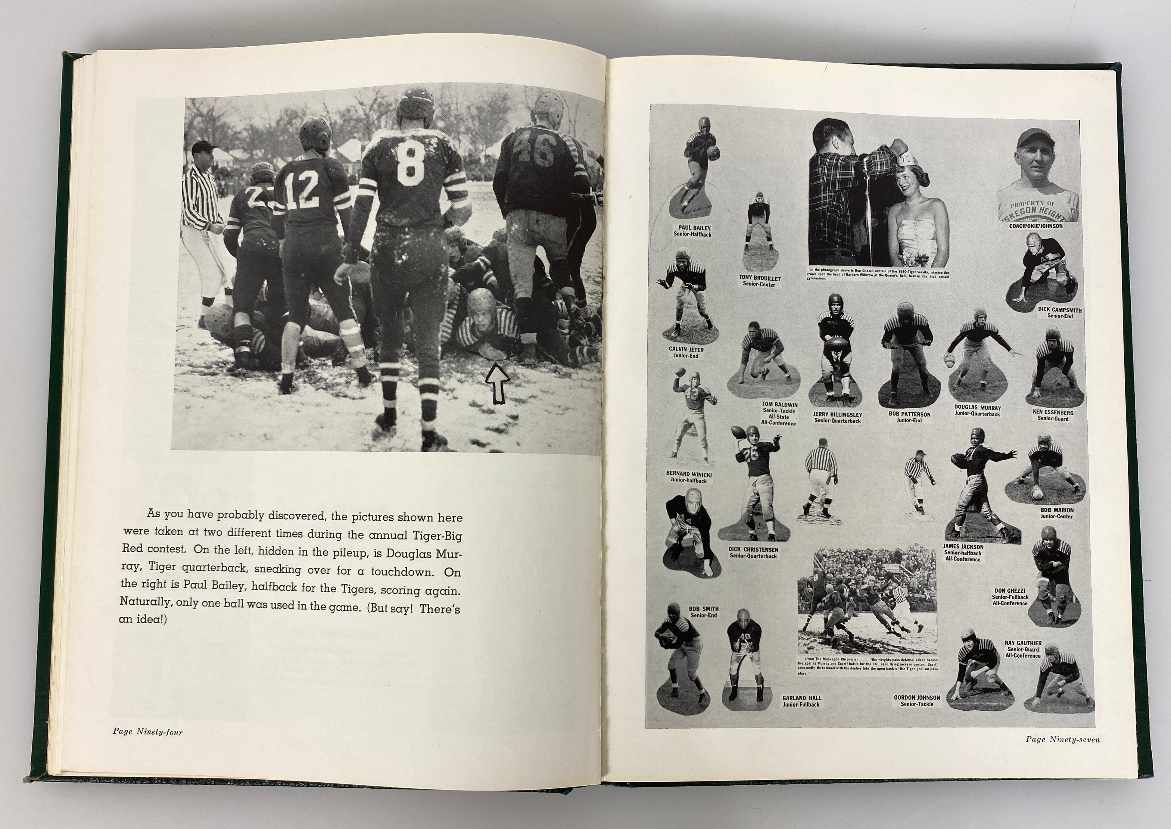 1951 Muskegon Heights High School Yearbook "The Oaks" HC