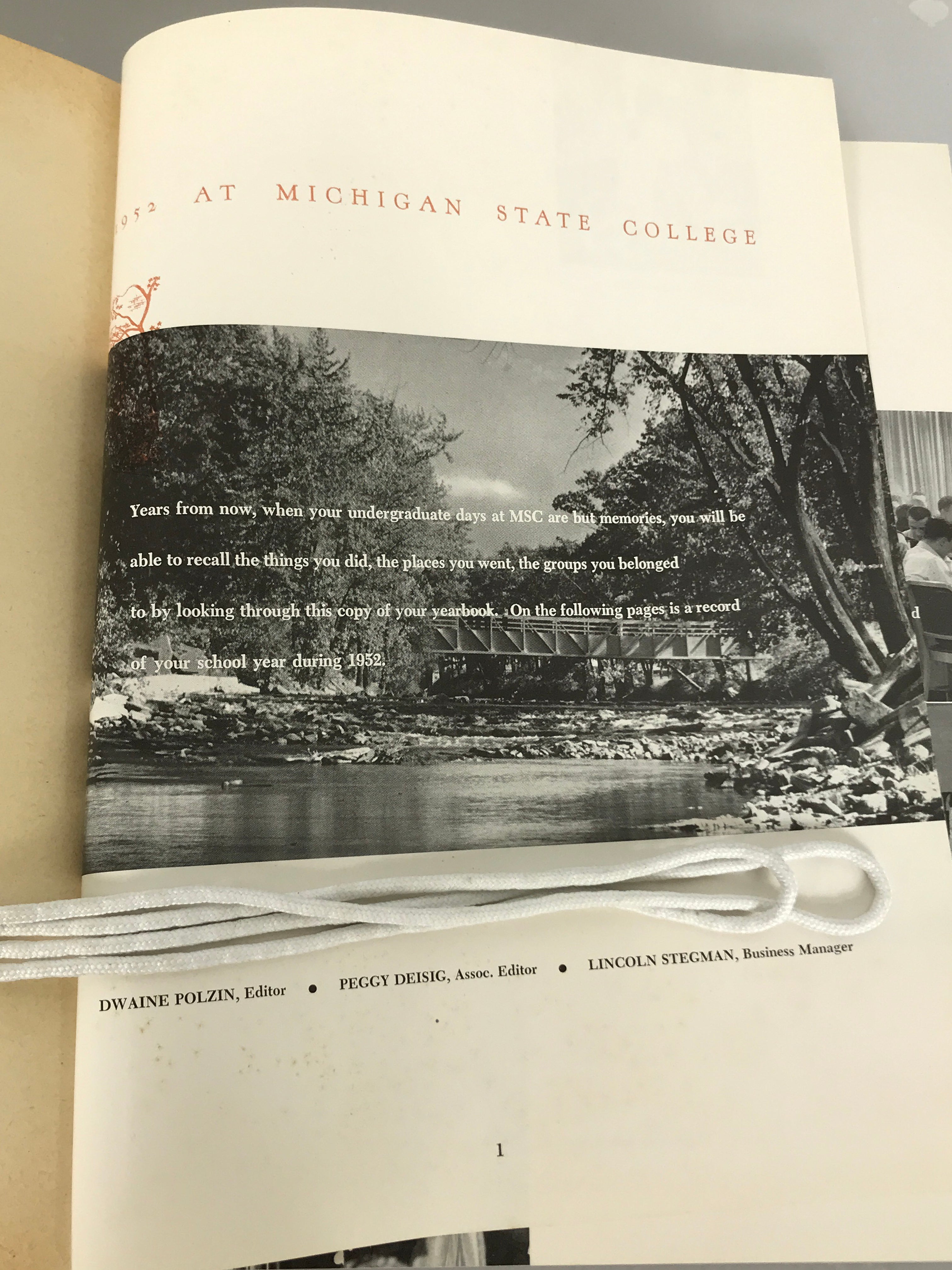 1952 Michigan State College Yearbook East Lansing Michigan HC