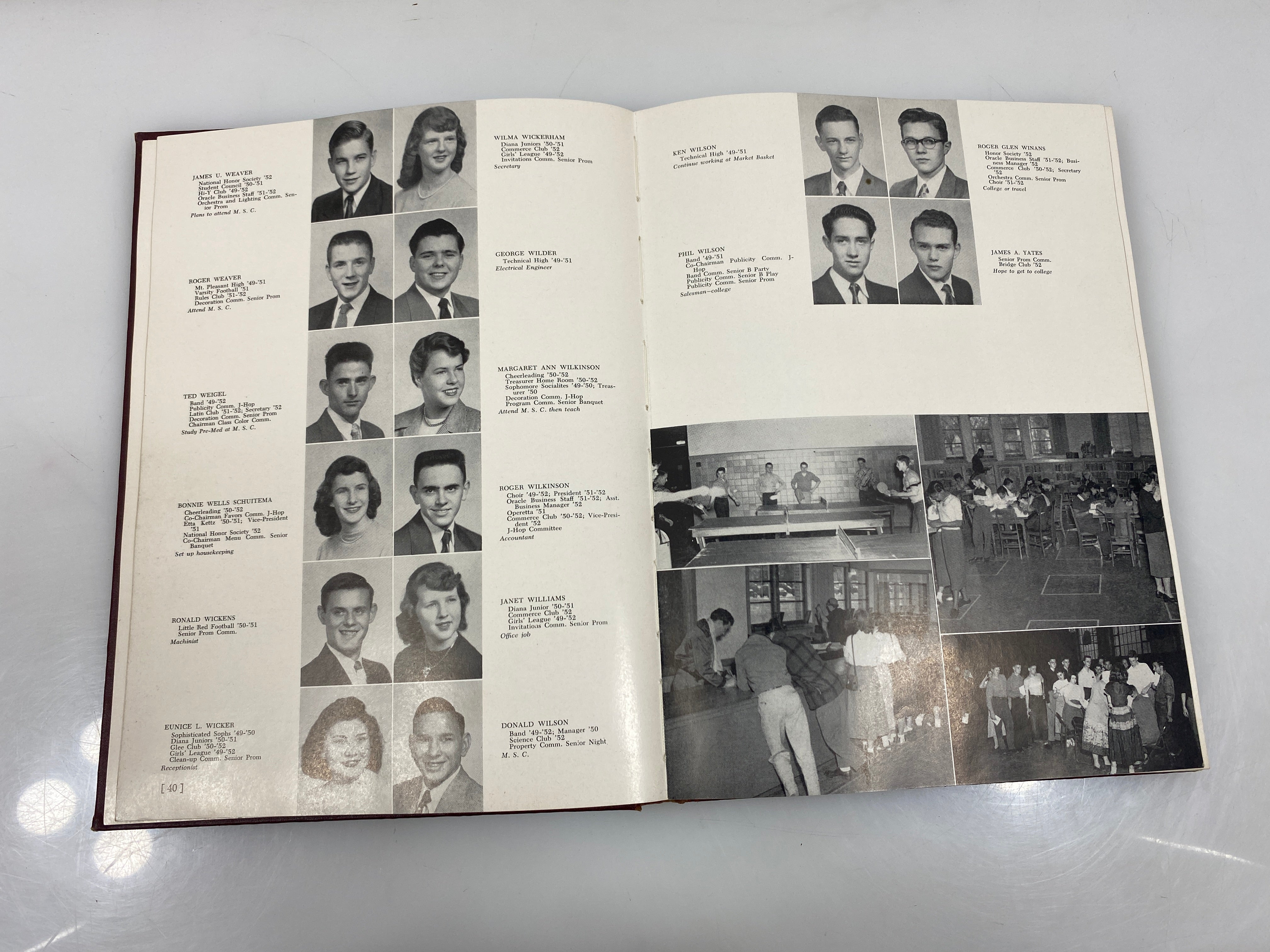 1952'Oracle' Central High School Yearbook Lansing Michigan HC