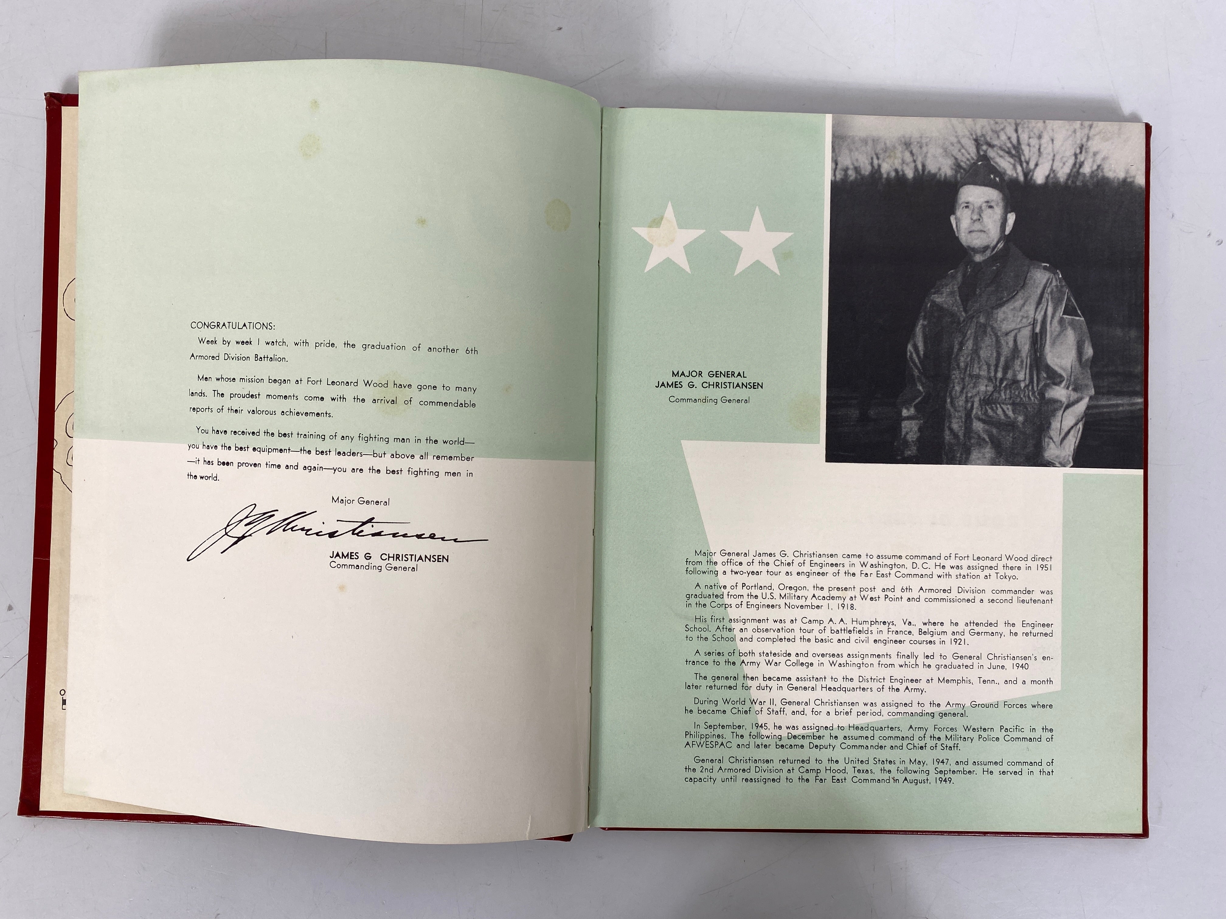 1953 Ft Leonard Wood 6th Armored Division Yearbook 231st AFA
