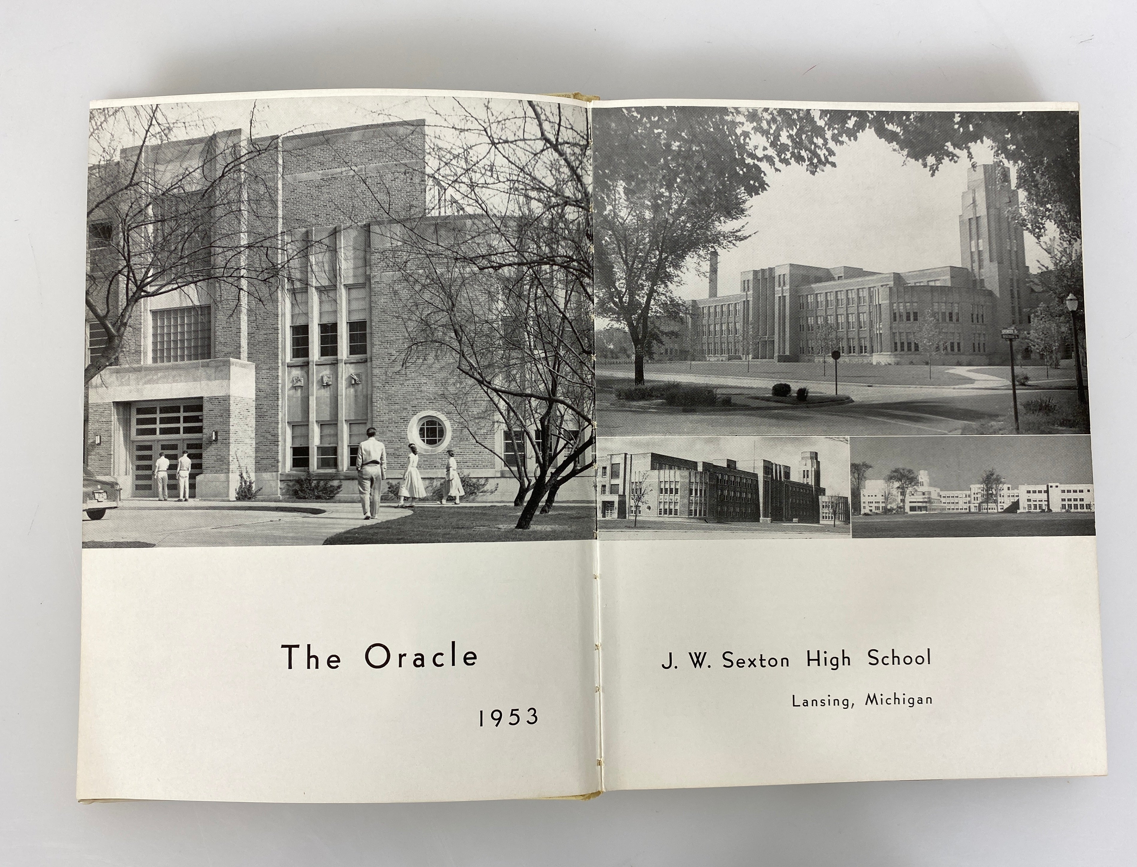 1953 J.W. Sexton High School Yearbook "The Oracle" Lansing MI w Ephemera HC
