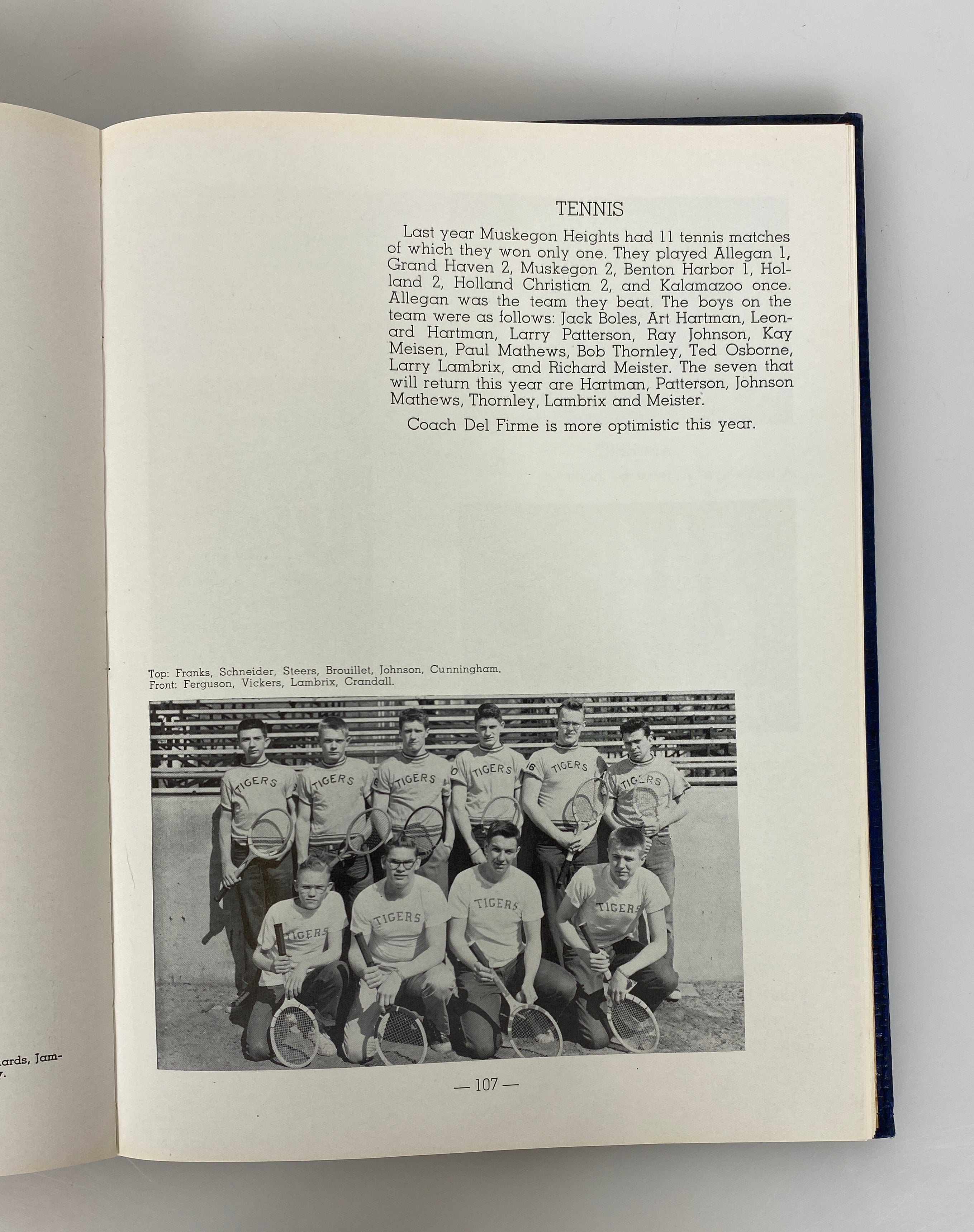 1953 Muskegon Heights High School Yearbook "Oaks" HC