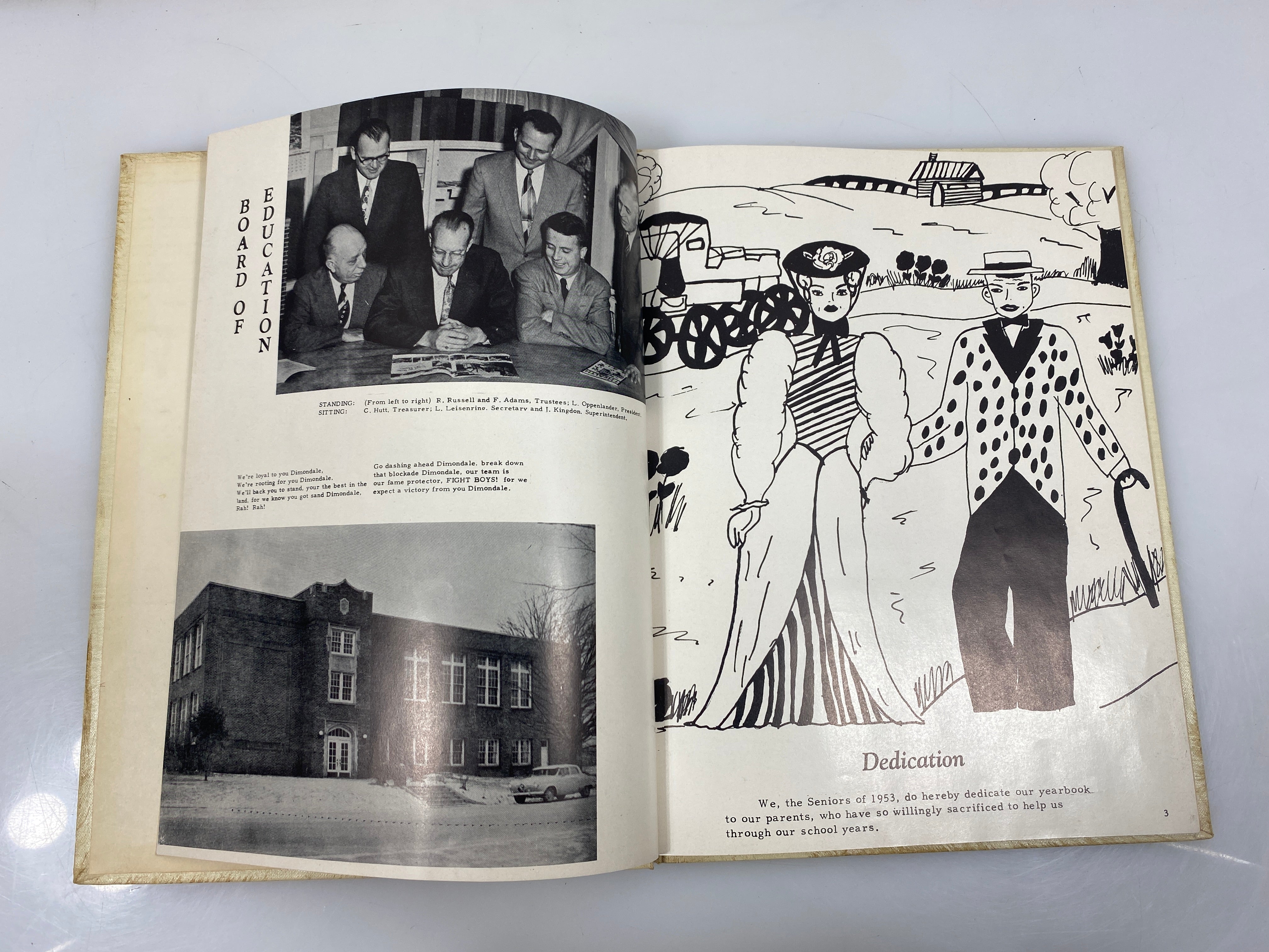 1953 "The Gem" Dimondale Schools Yearbook Dimondale, MI HC