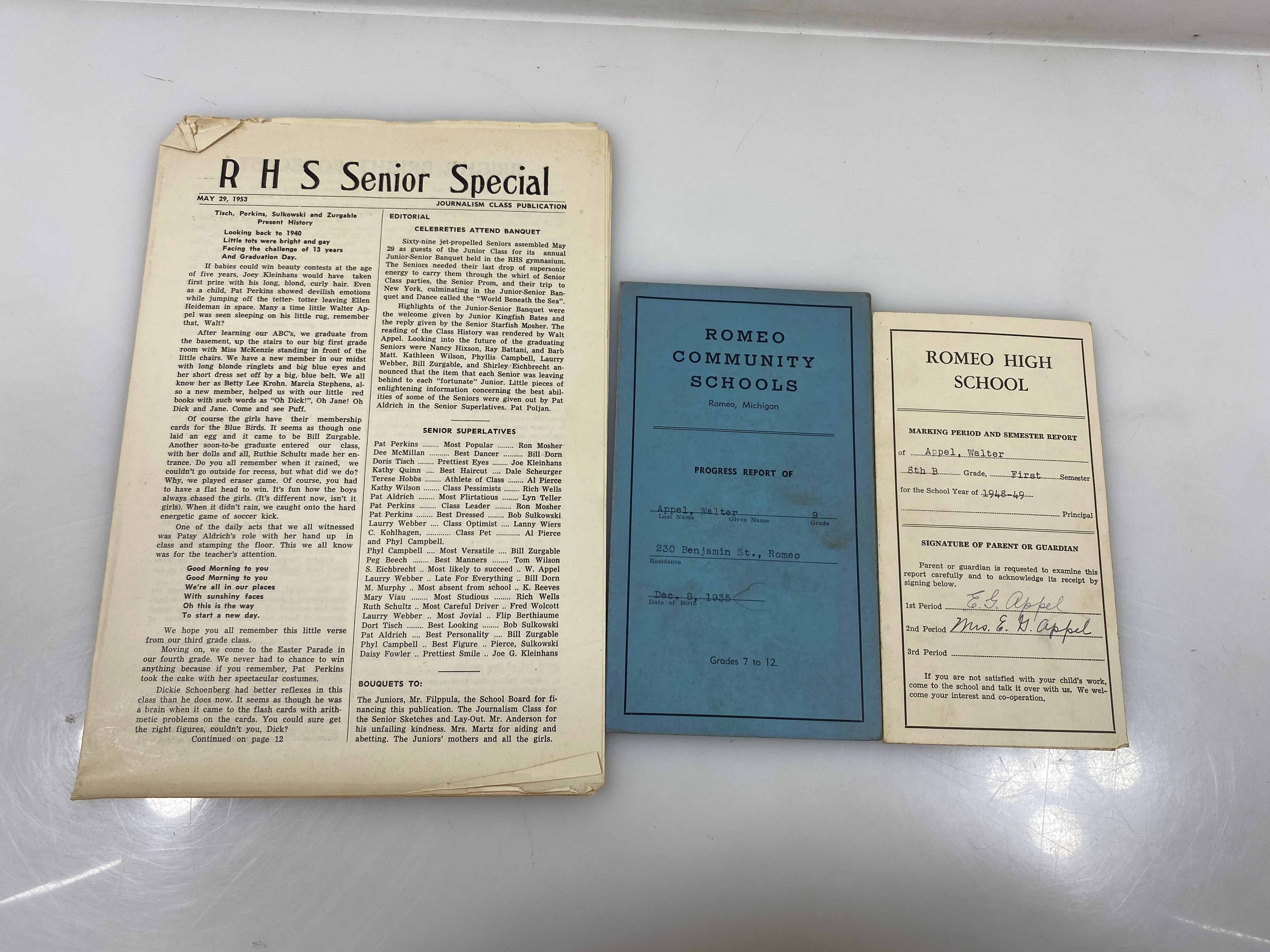 1954 "Cavalcade" Romeo High School Yearbook Romeo MI HC
