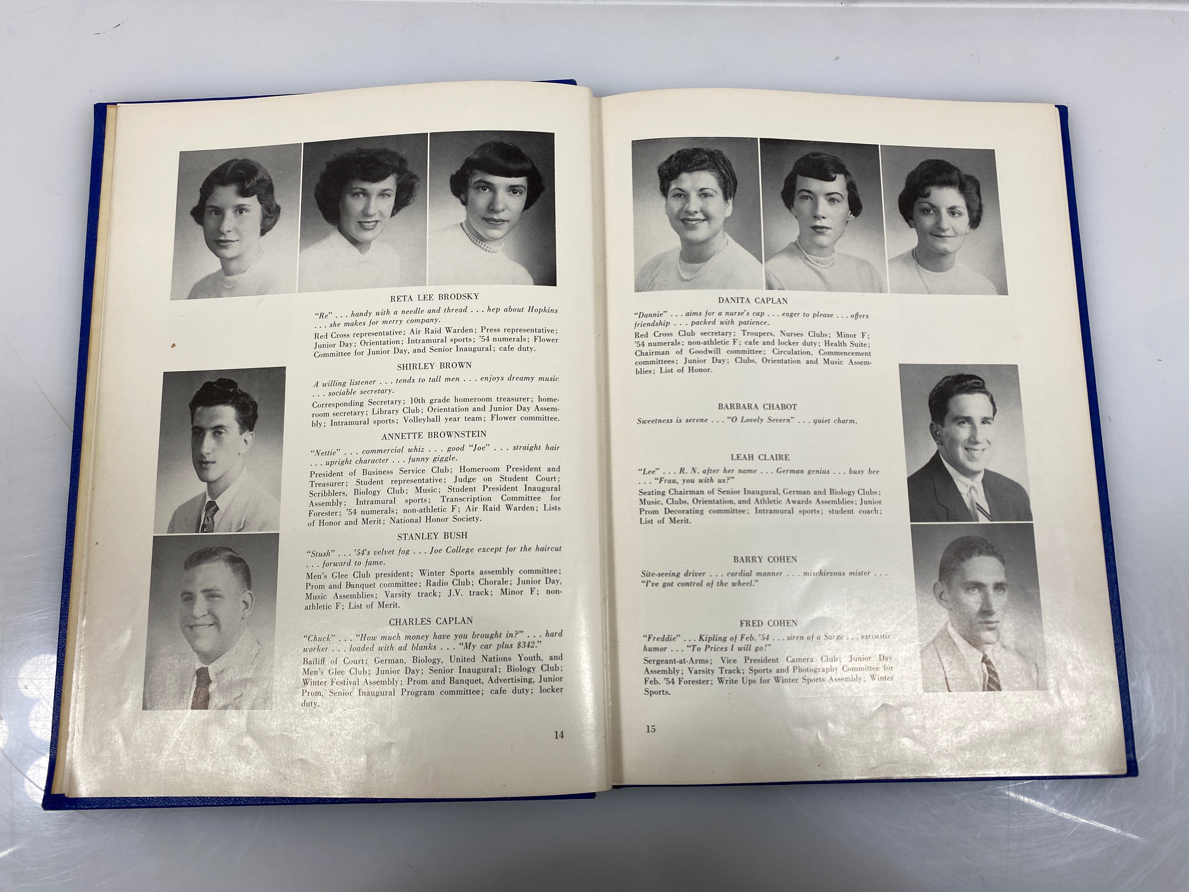 1954 Forest Park High School Yearbook Baltimore Maryland HC