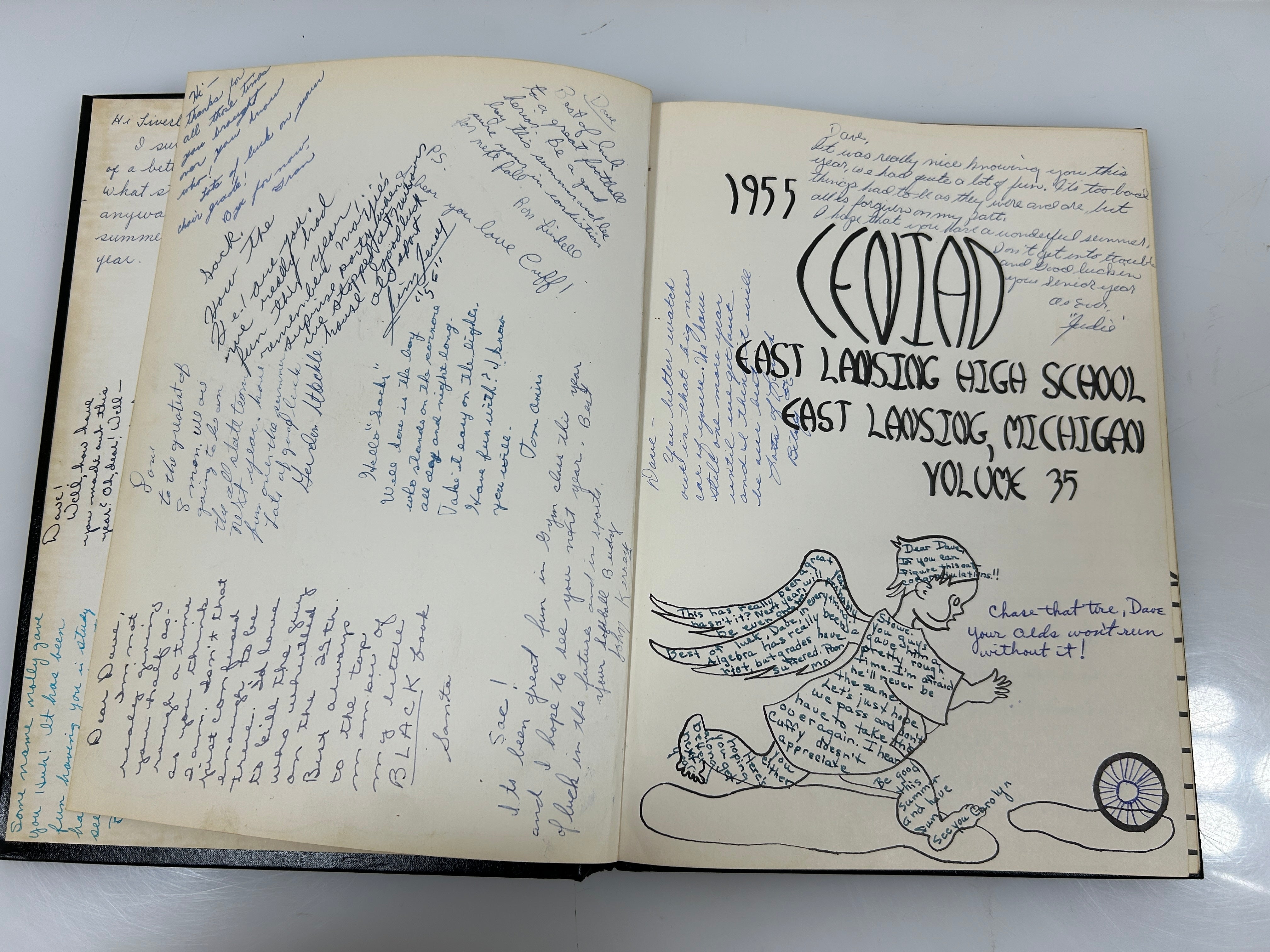 1955  "Ceniad"  East Lansing High School Yearbook HC