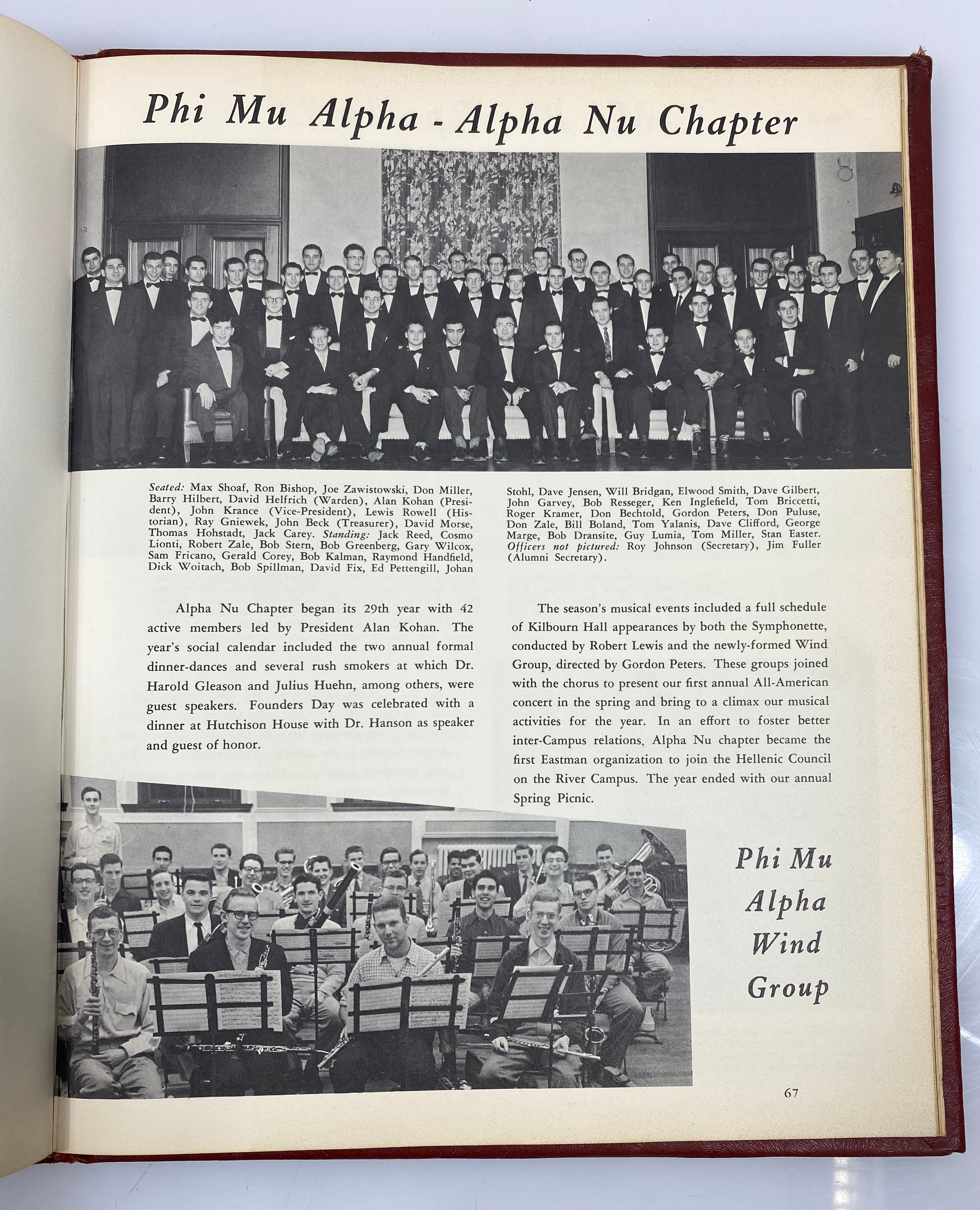 1955 Eastman School of Music/University of Rochester Yearbook "The Score" HC