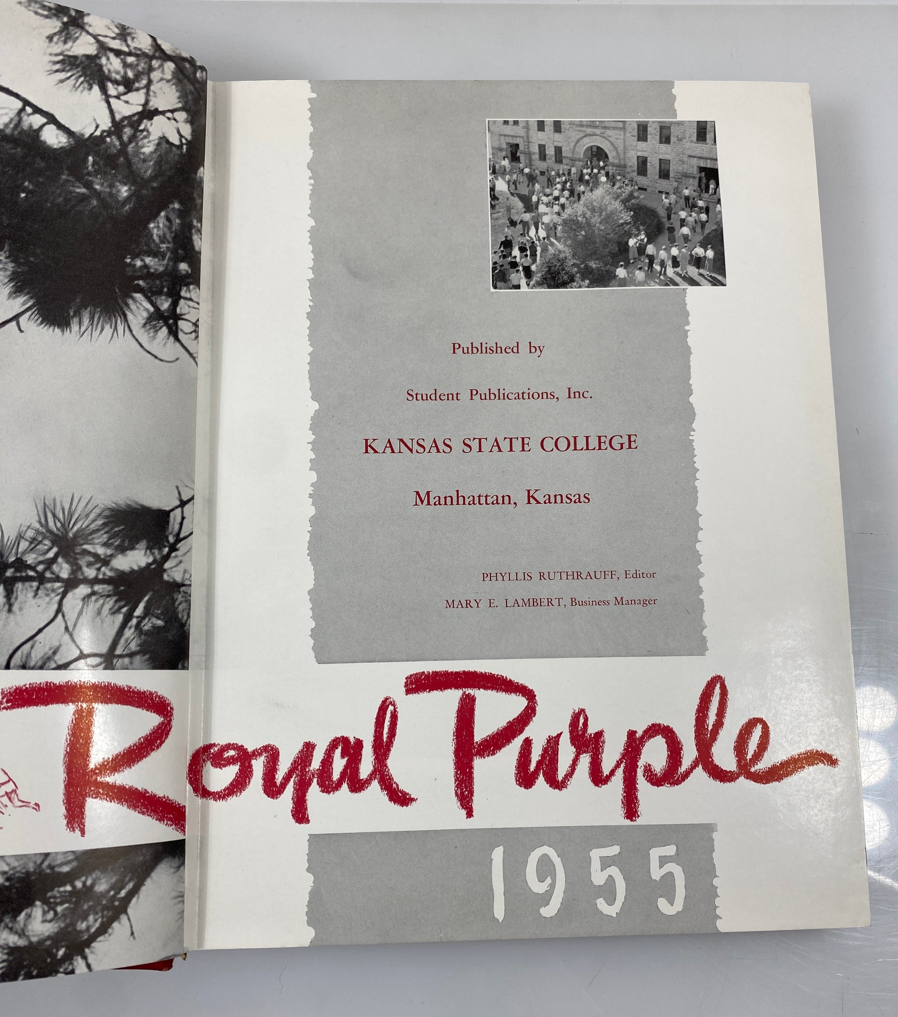 1955 Kansas State College "Royal Purple" Yearbook HC
