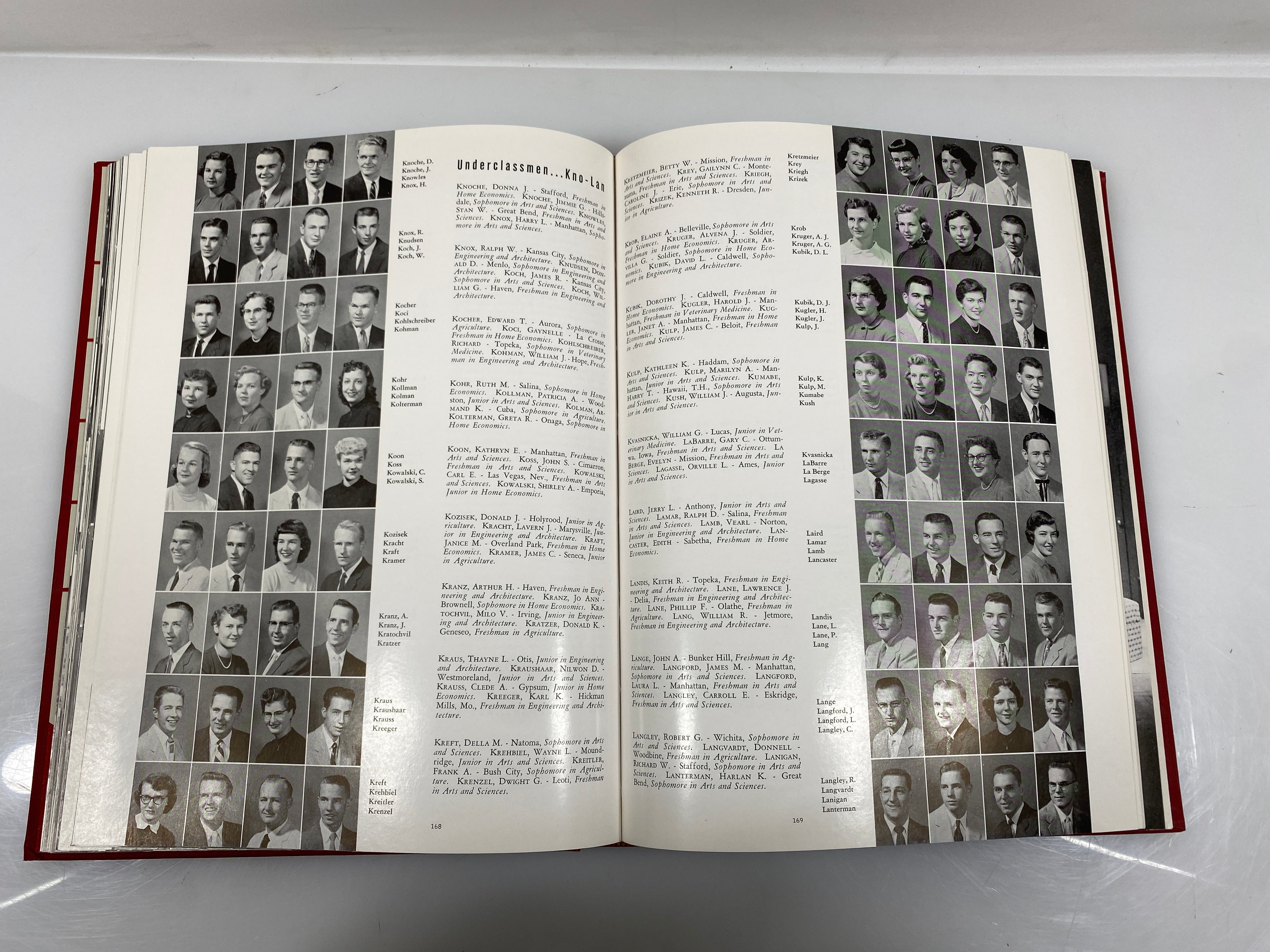 1955 Kansas State College "Royal Purple" Yearbook HC