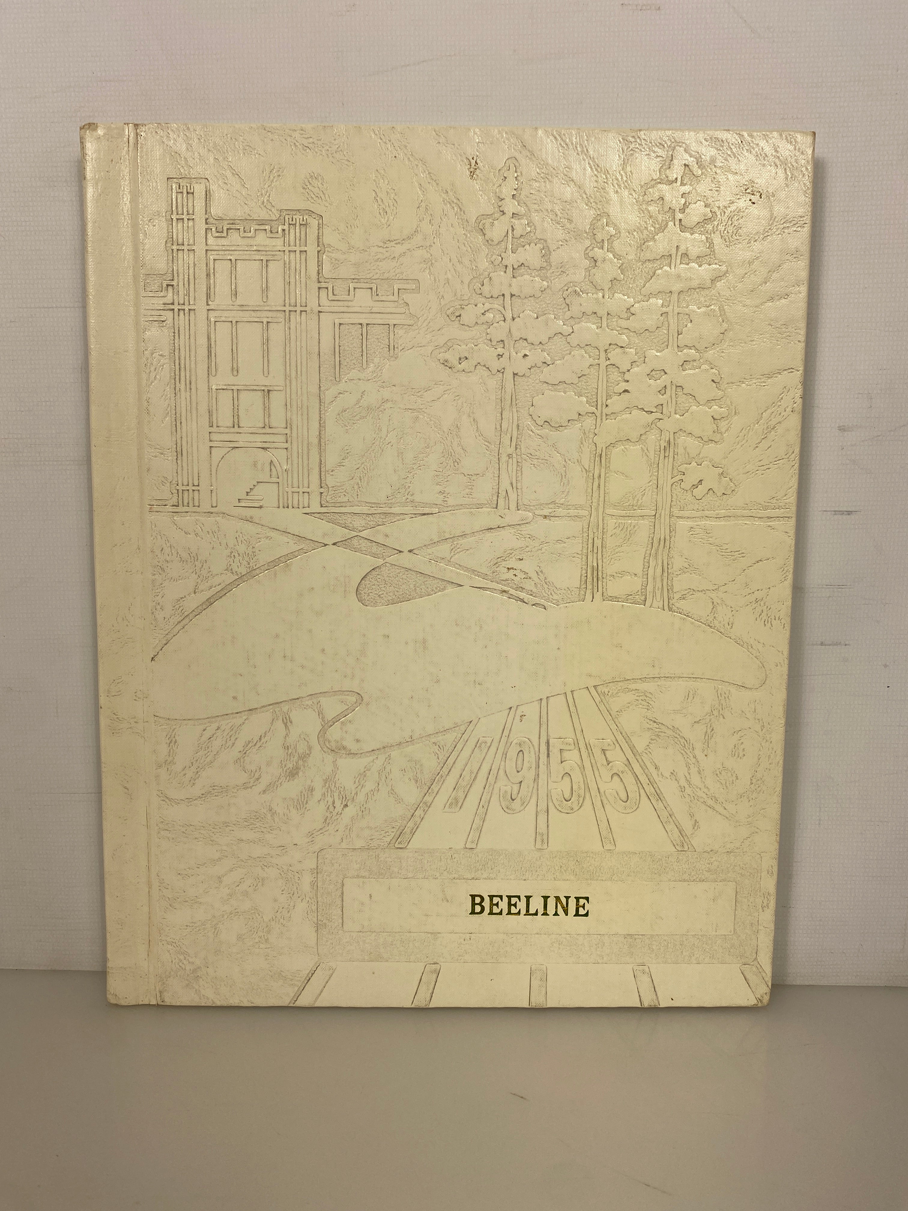 1955 North Huron High School Yearbook "Beeline" Kinde Michigan HC