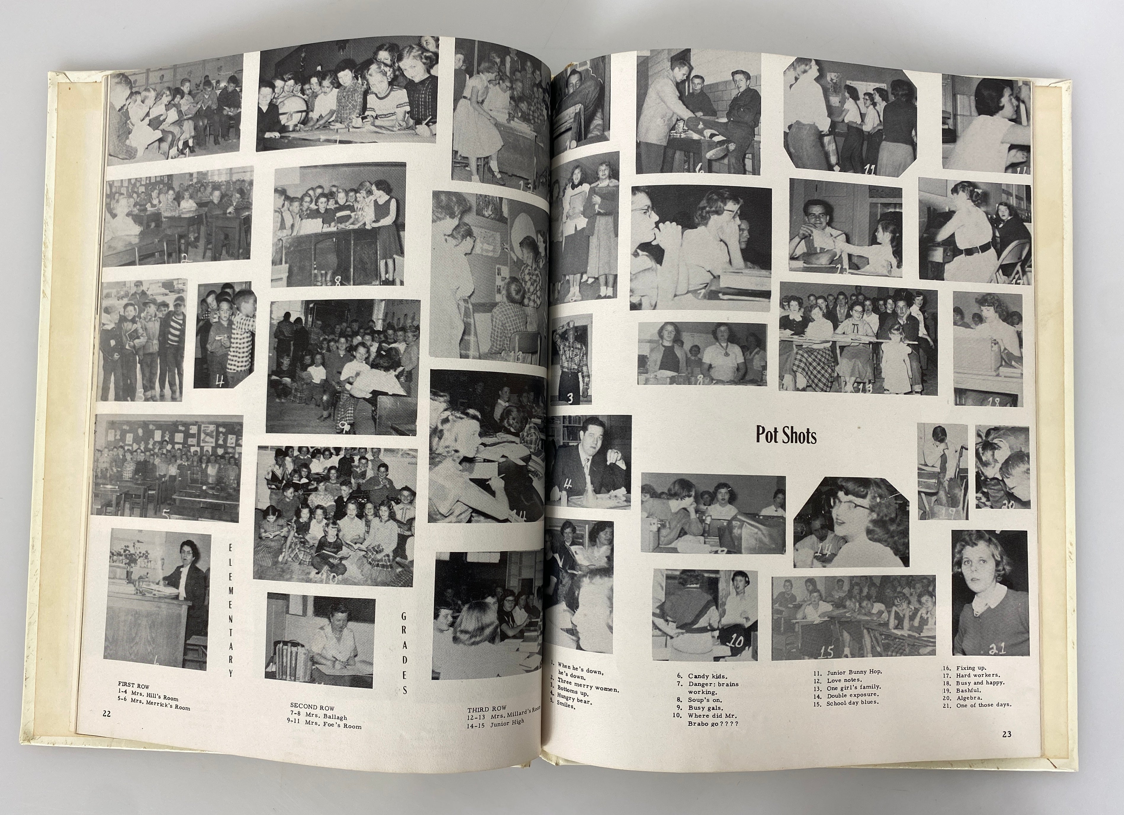 1955 North Huron High School Yearbook "Beeline" Kinde Michigan HC