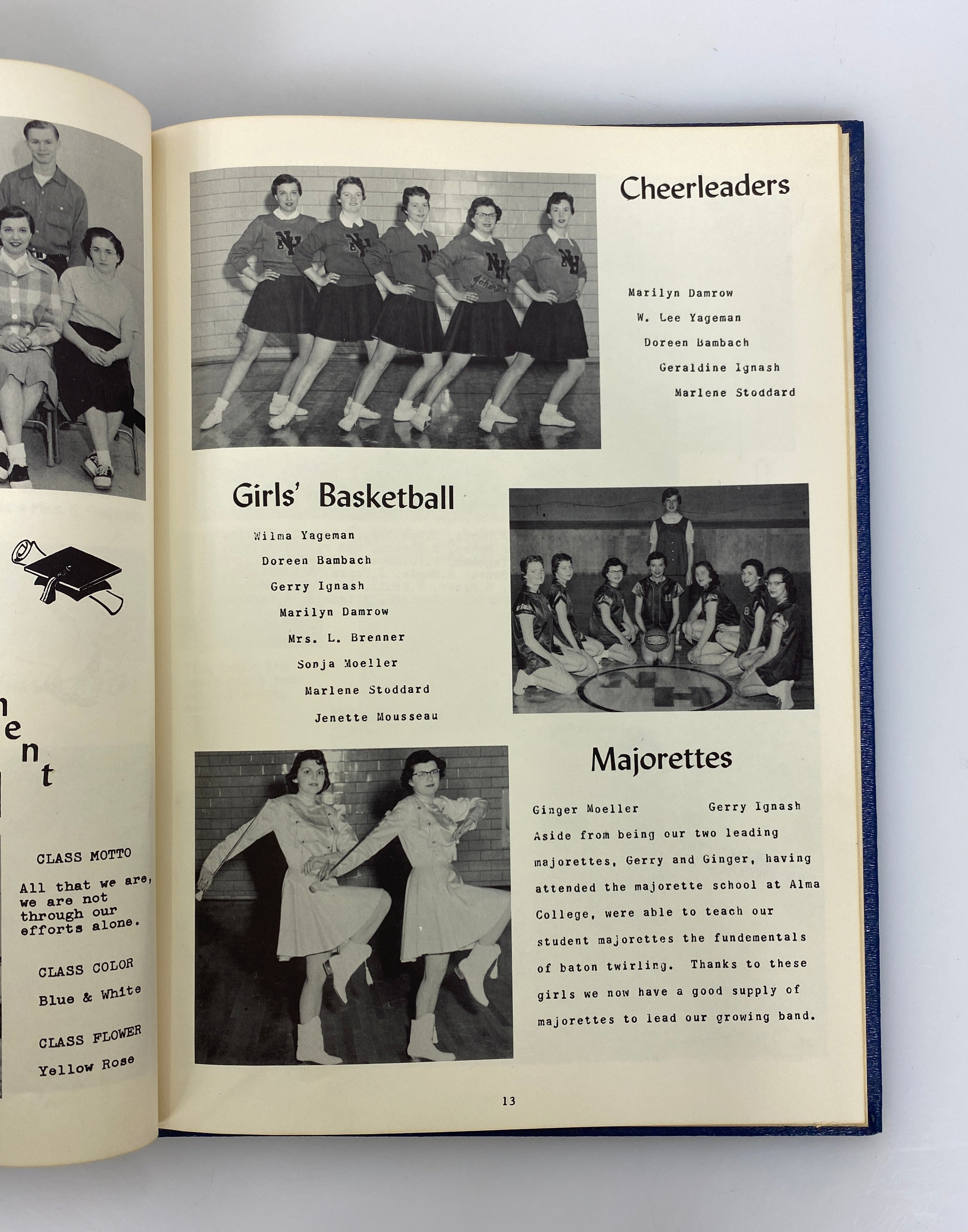 1956 North Huron High School Yearbook "Beeline" Kinde Michigan HC