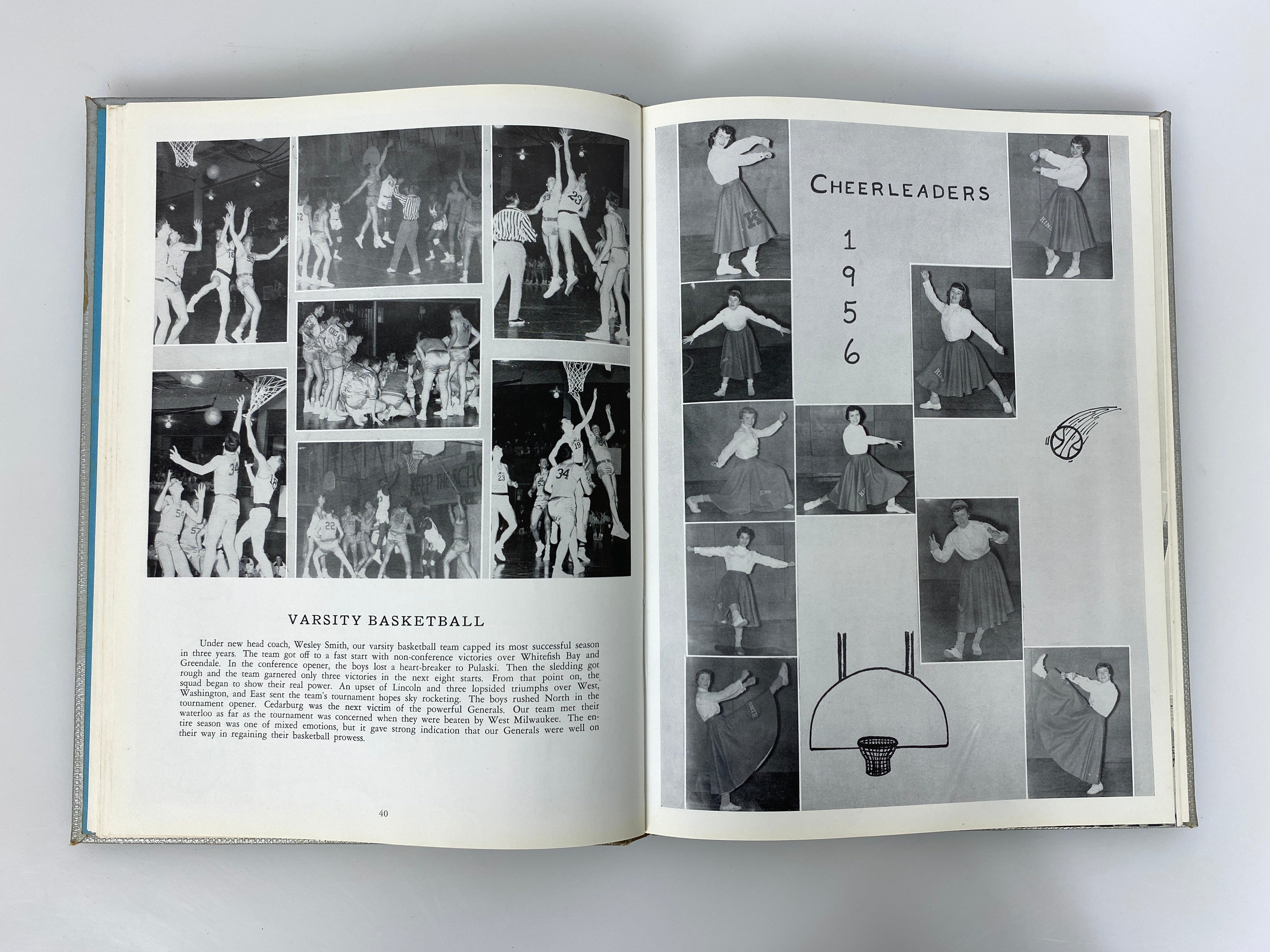 1956 Rufus King High School Yearbook "King's Crown" Milwaukee WI HC