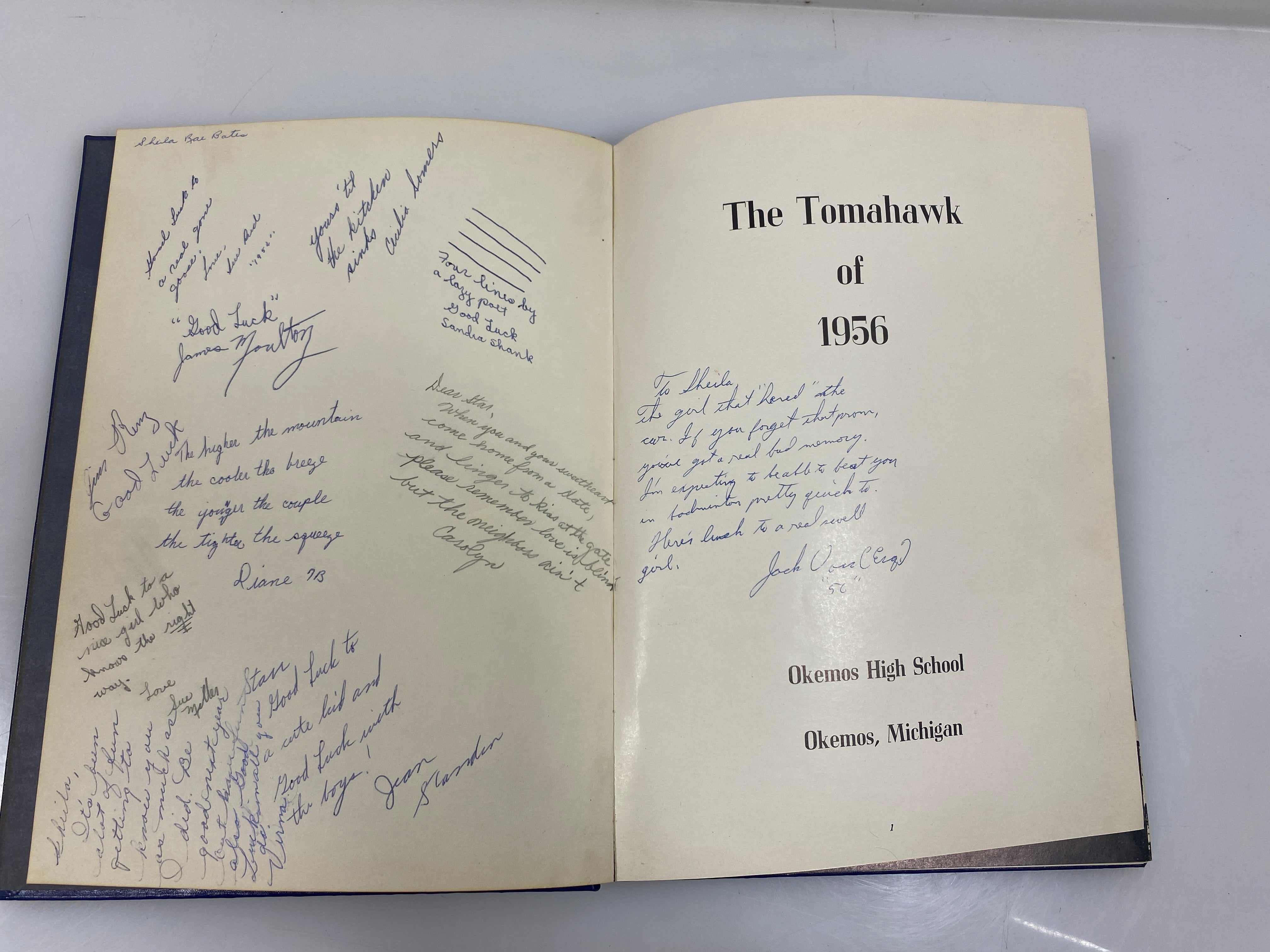 1956 "Tomahawk" Okemos High School Okemos, MI HC