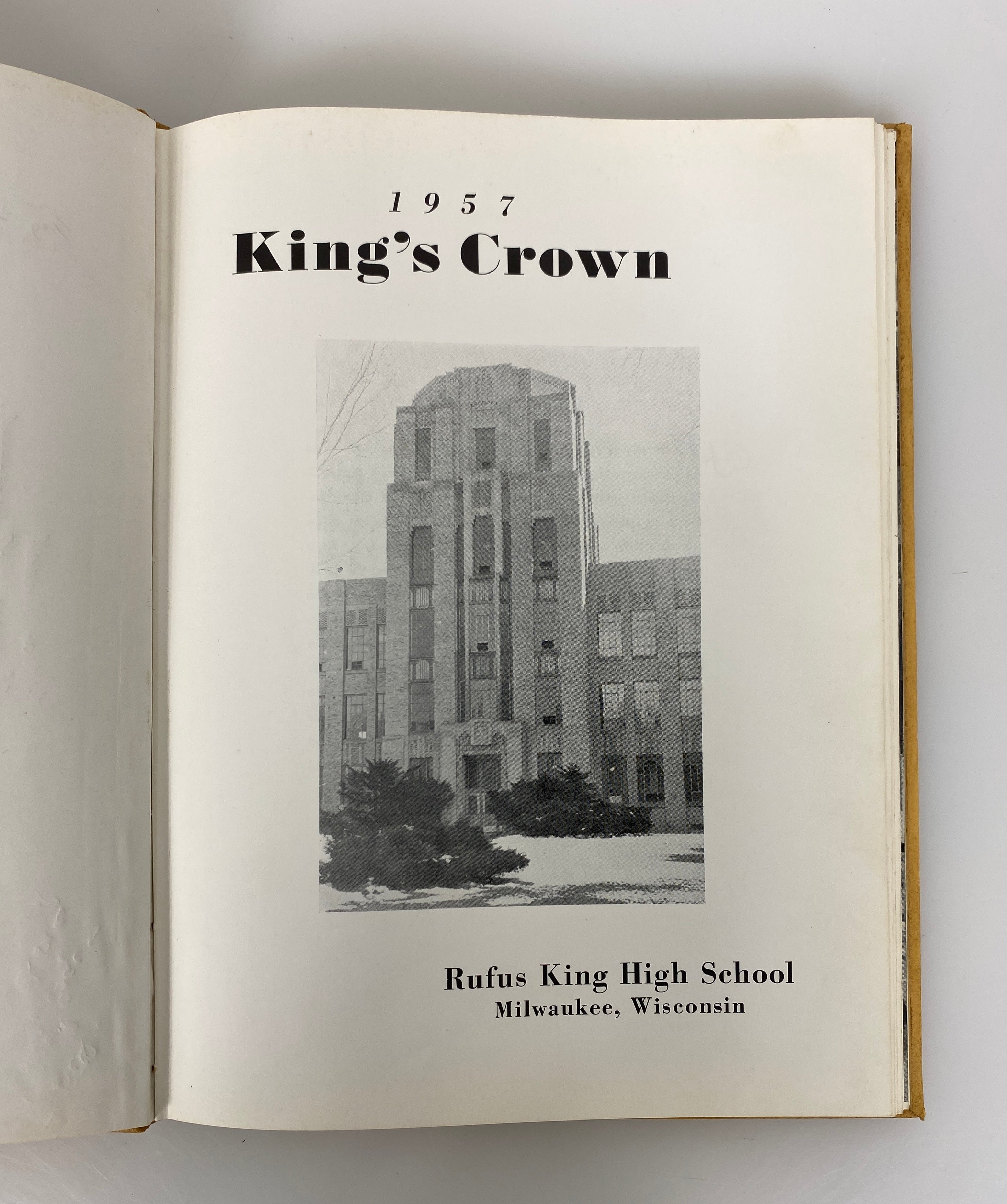 1957 Rufus King High School "King's Crown" Yearbook Milwaukee WI HC