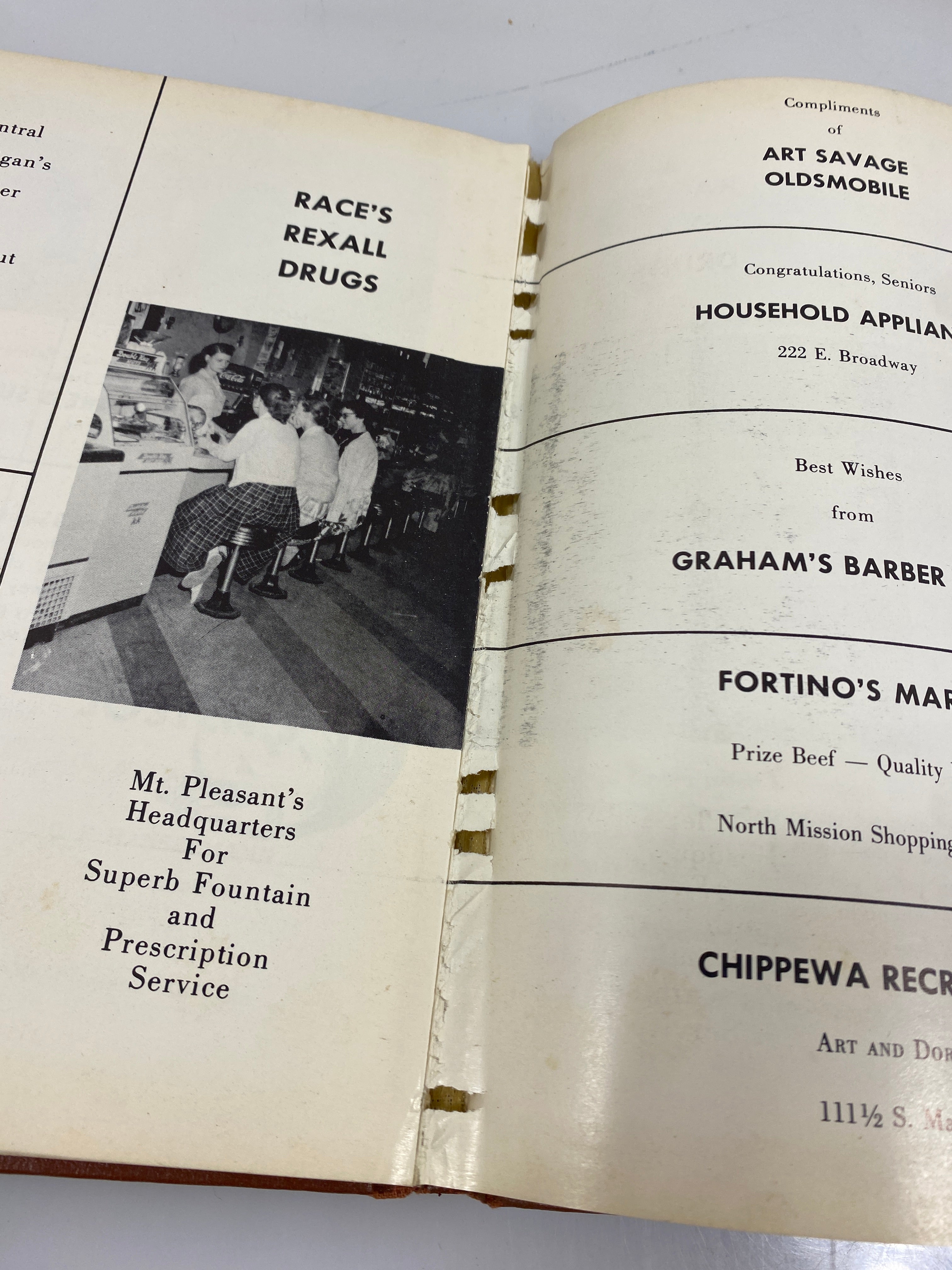 1957 "The Derrick" Mt. Pleasant High School Yearbook Mt. Pleasant Michigan