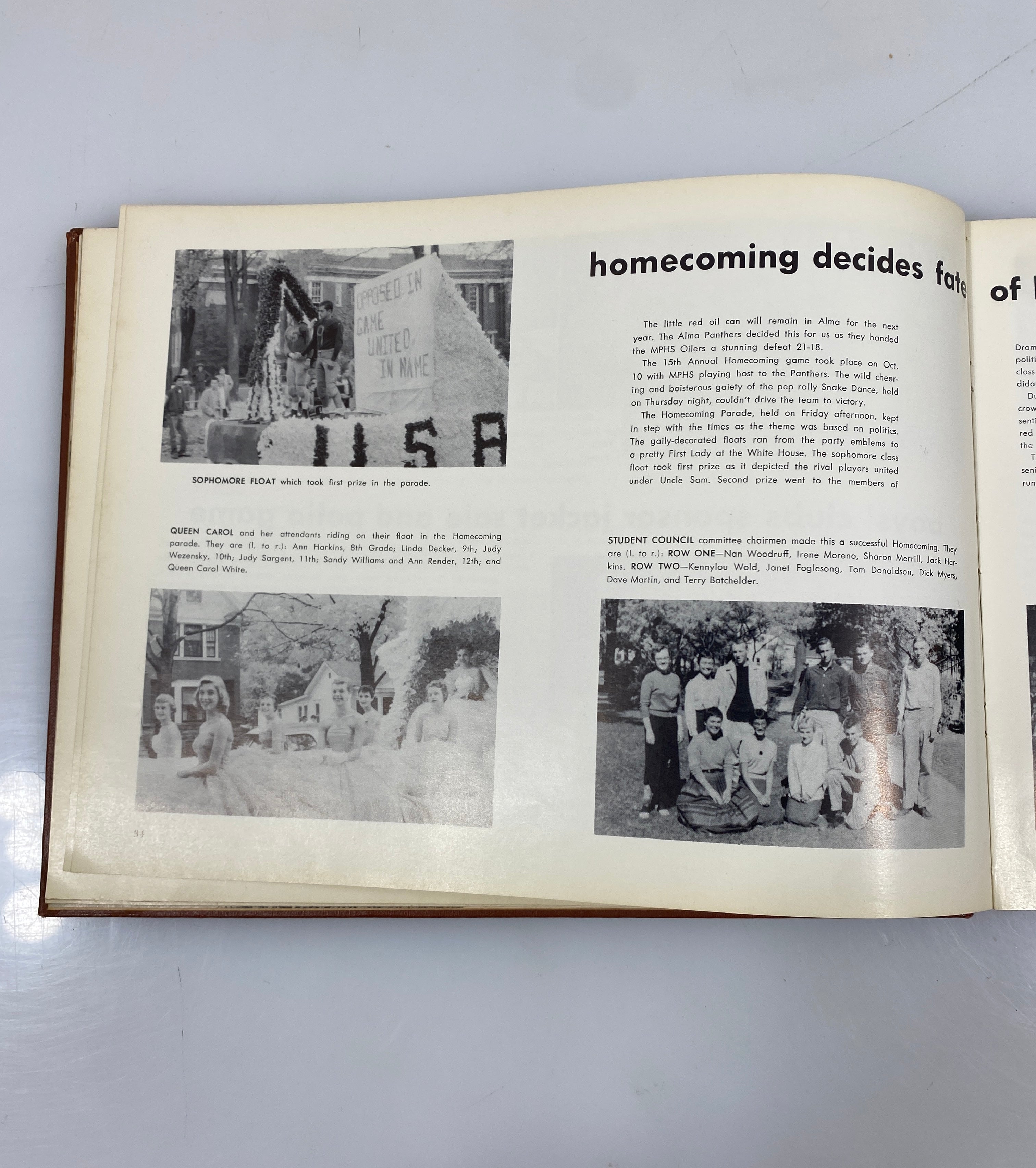 1957 "The Derrick" Mt. Pleasant High School Yearbook Mt. Pleasant Michigan