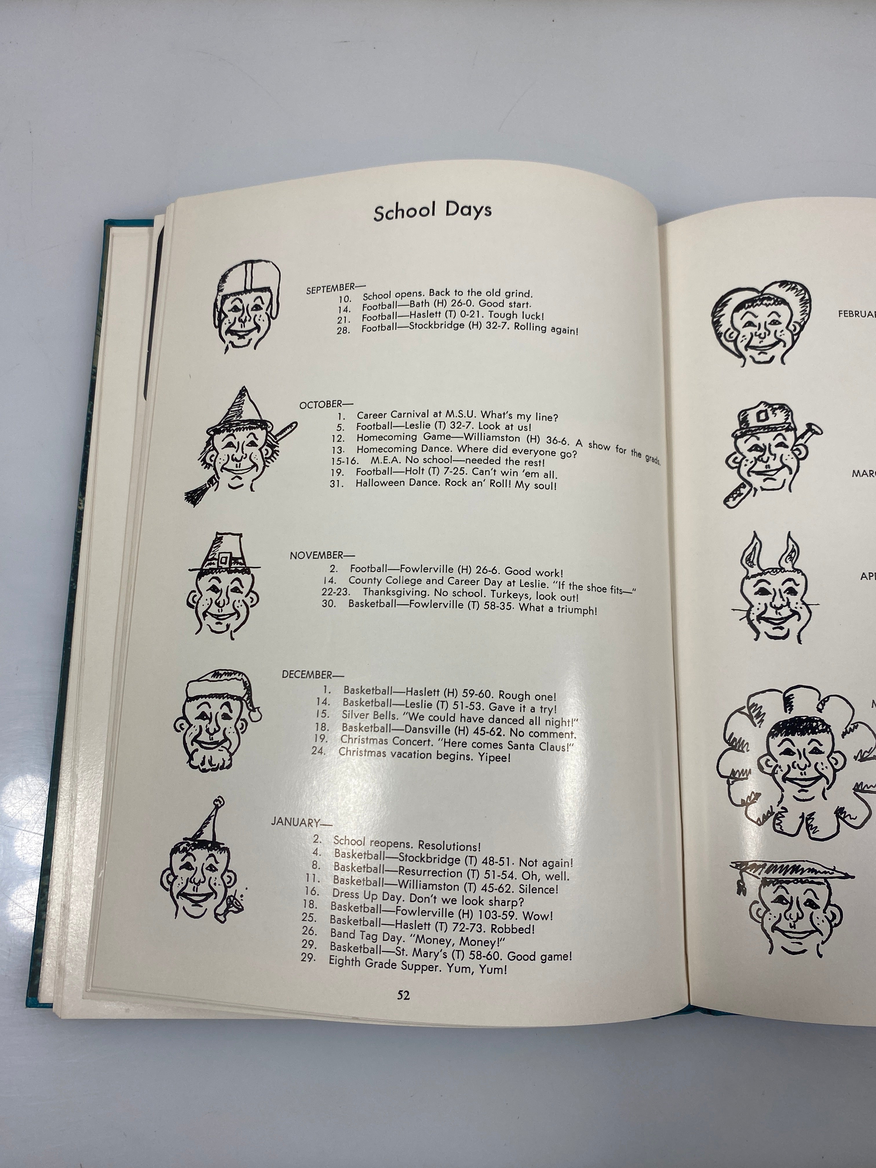1957 "Tomahawk" Okemos High School Yearbook Okemos, MI HC