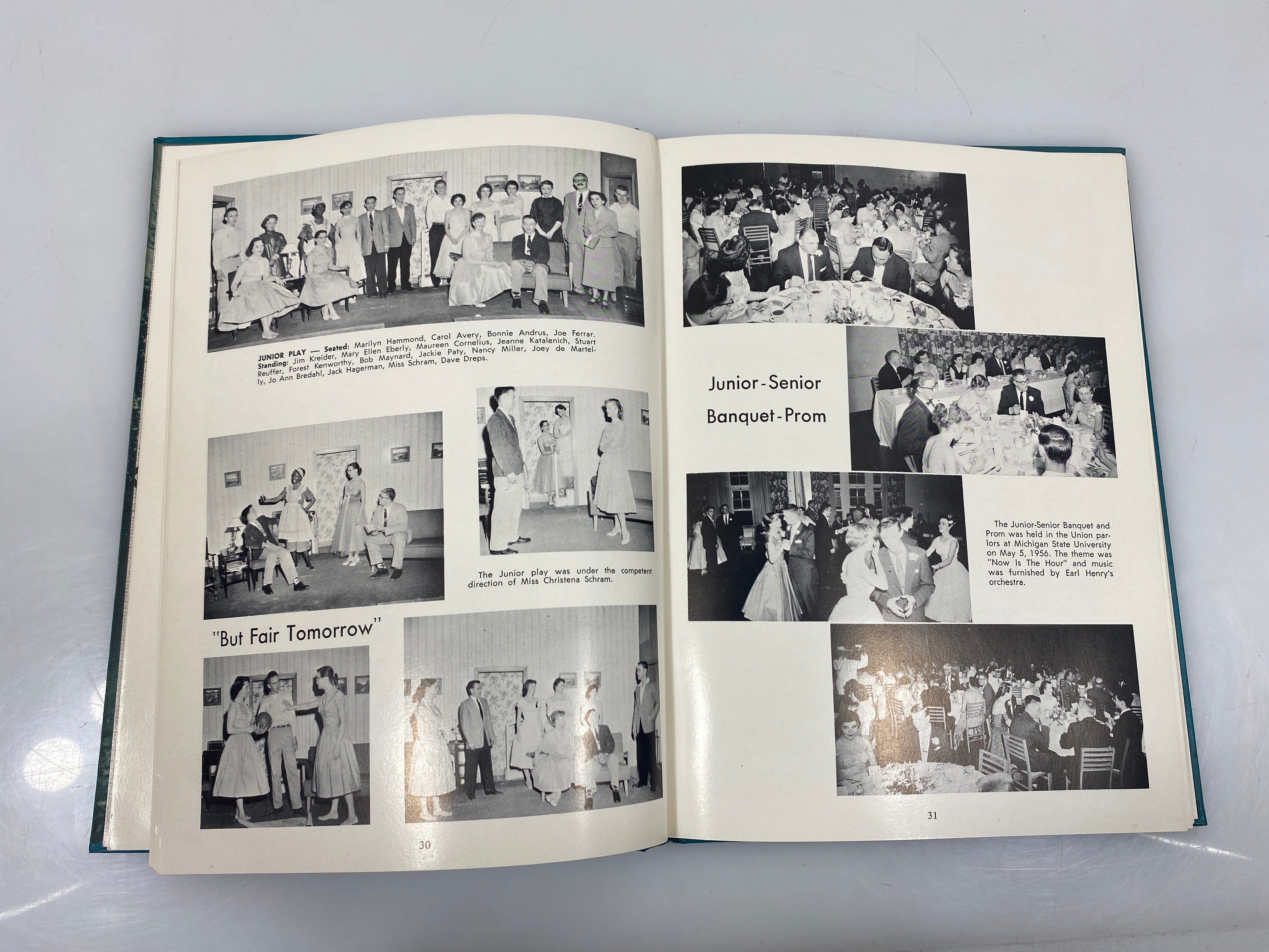 1957 "Tomahawk" Okemos High School Yearbook Okemos, MI HC