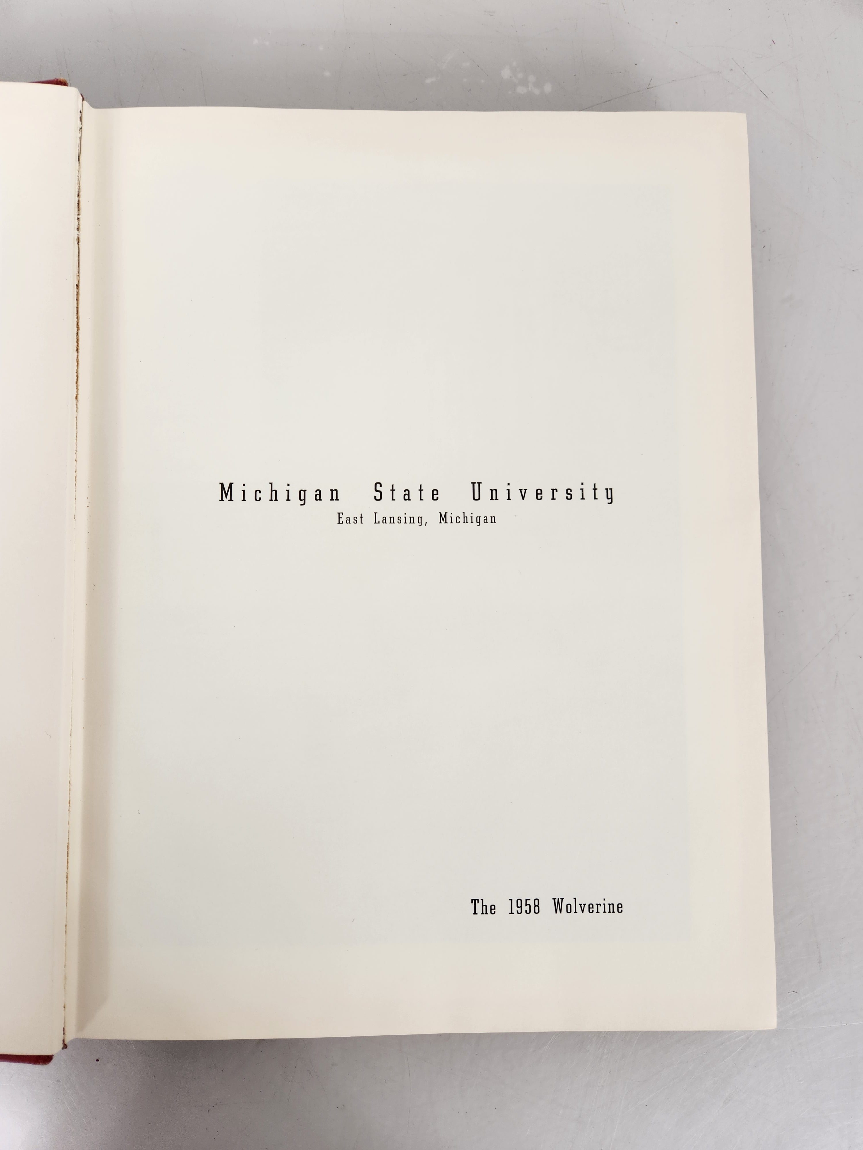 1958 Michigan State University Yearbook Wolverine