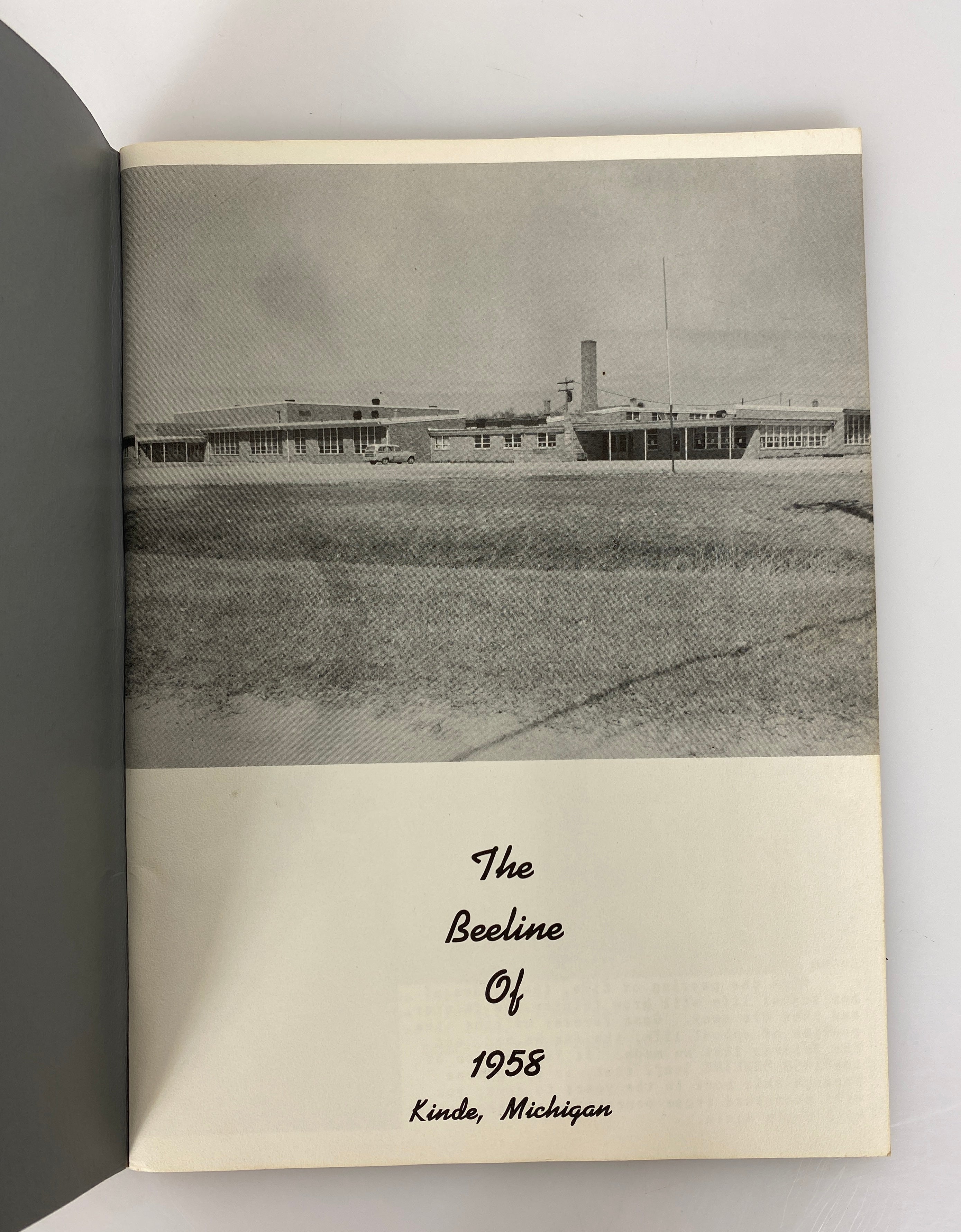 1958 North Huron High School Yearbook "Beeline" Kinde Michigan SC