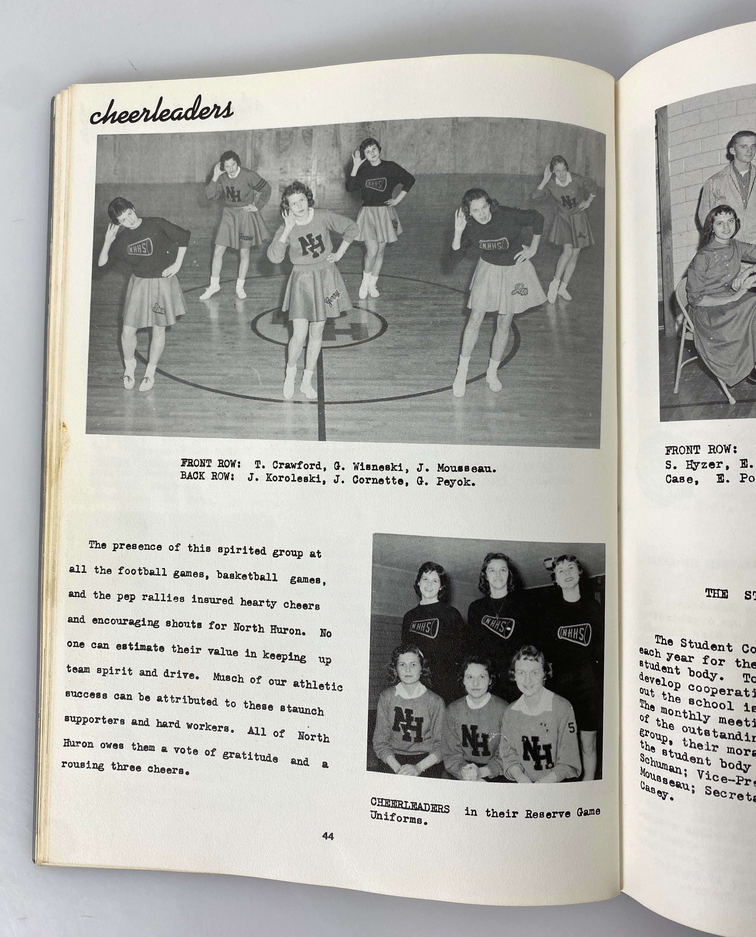 1958 North Huron High School Yearbook "Beeline" Kinde Michigan SC
