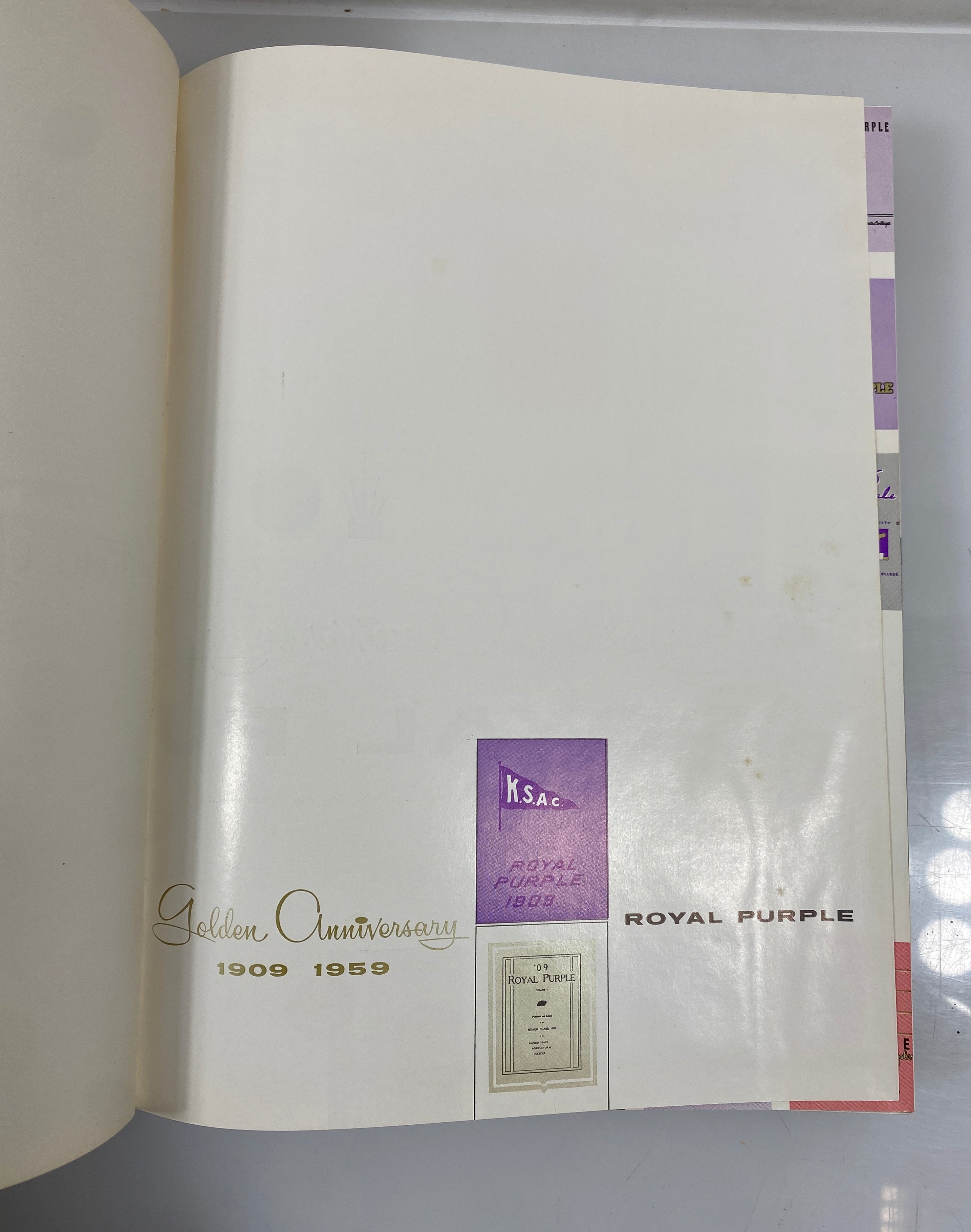 1959 Kansas State University Yearbook Royal Purple Golden Anniversary HC