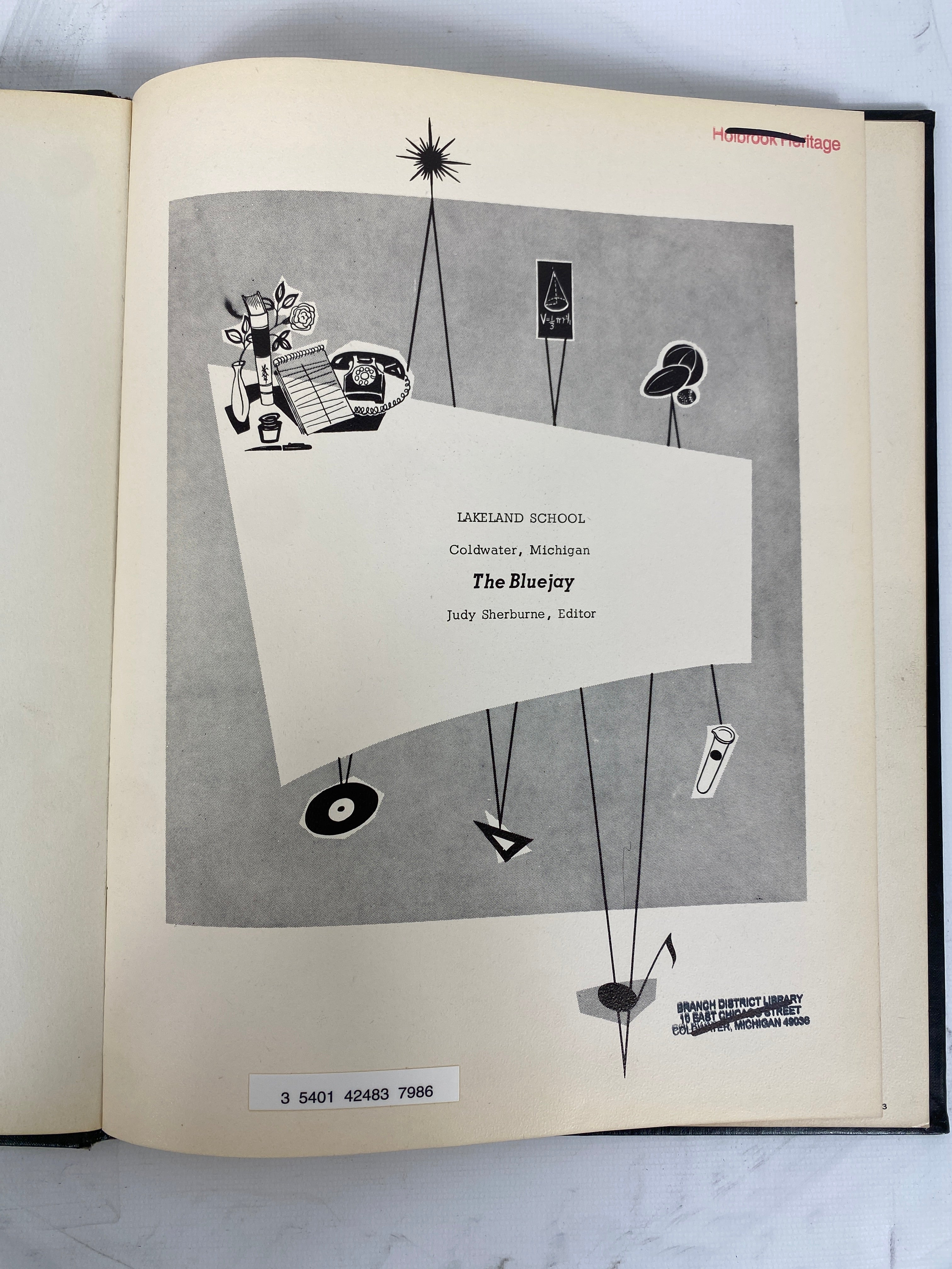 1959 Lakeland School Yearbook "The Bluejay" Coldwater Michigan HC